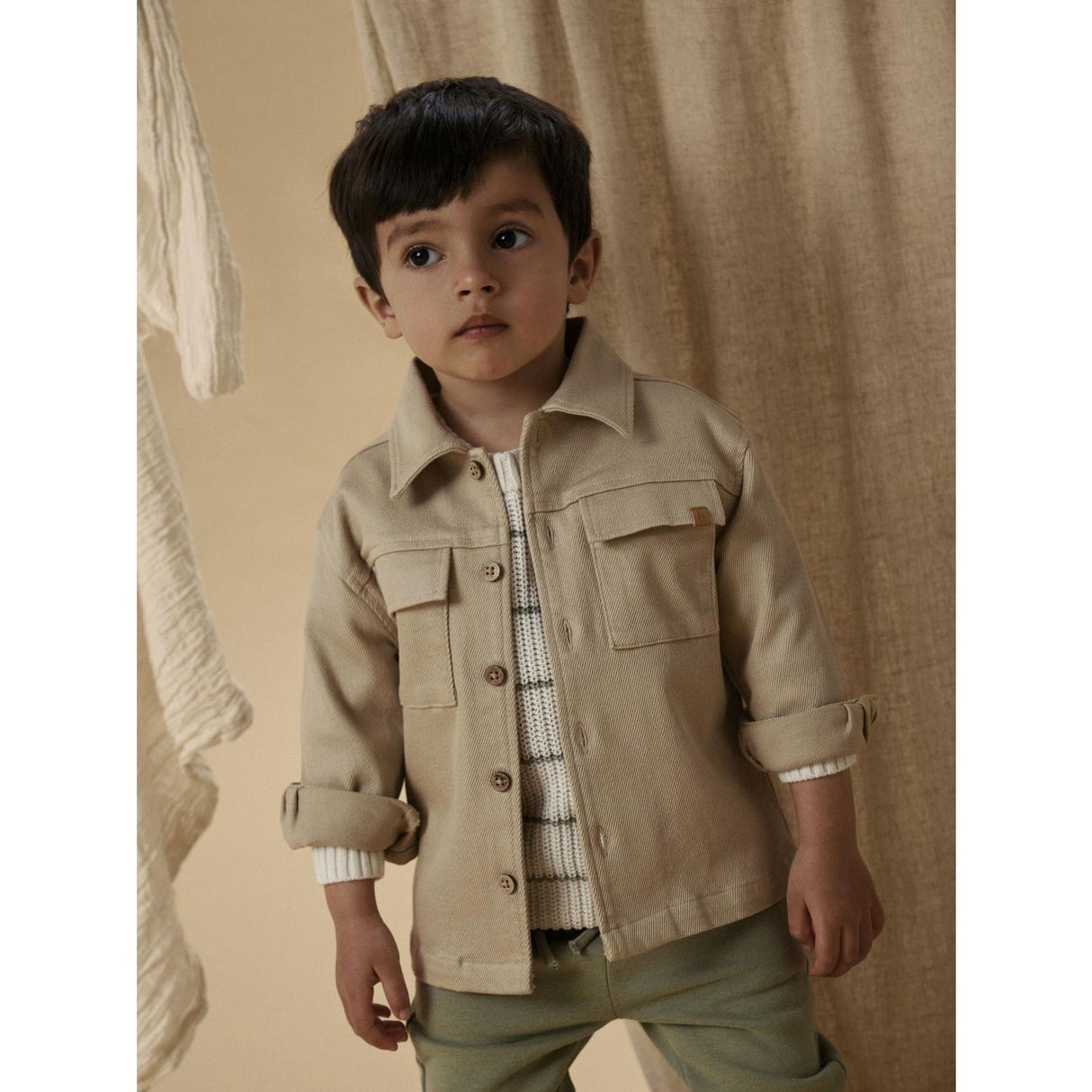 Lil'Atelier Irish Cream Nmmtaru Loose Twill Shirt 1177-Dj Lil