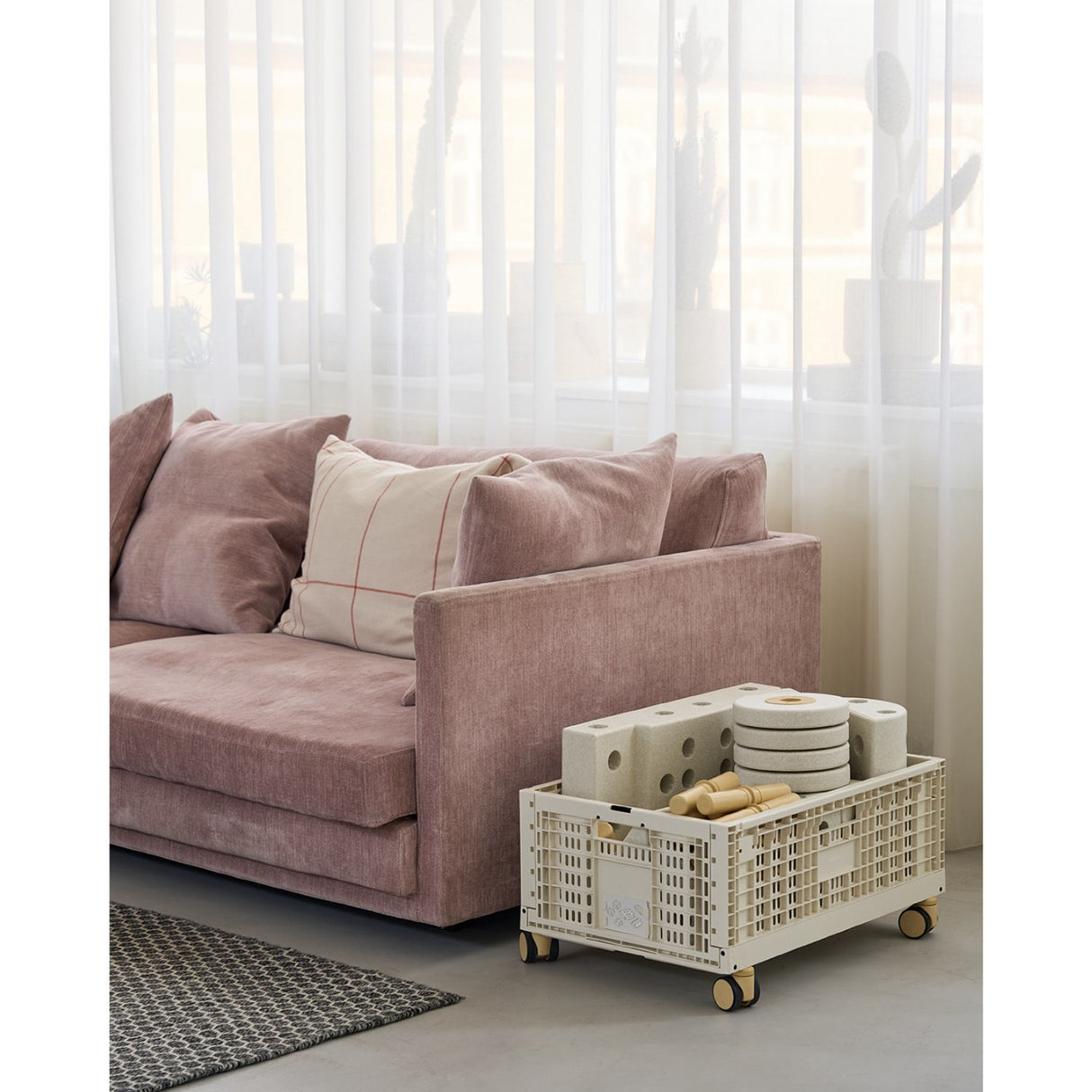 MODU Sand Grey Storage Crate