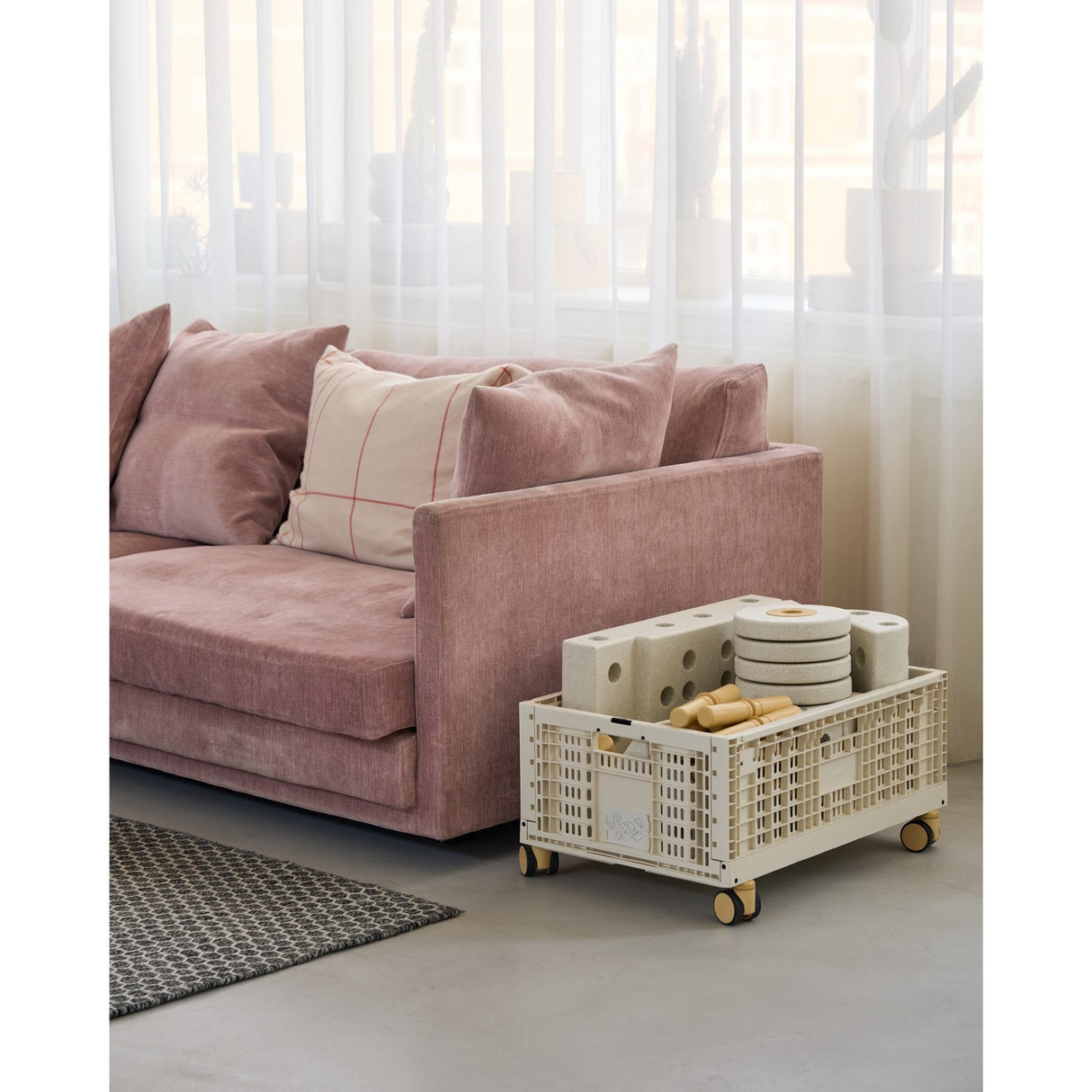 MODU Honey Yellow 4 X Storage Crate Wheels