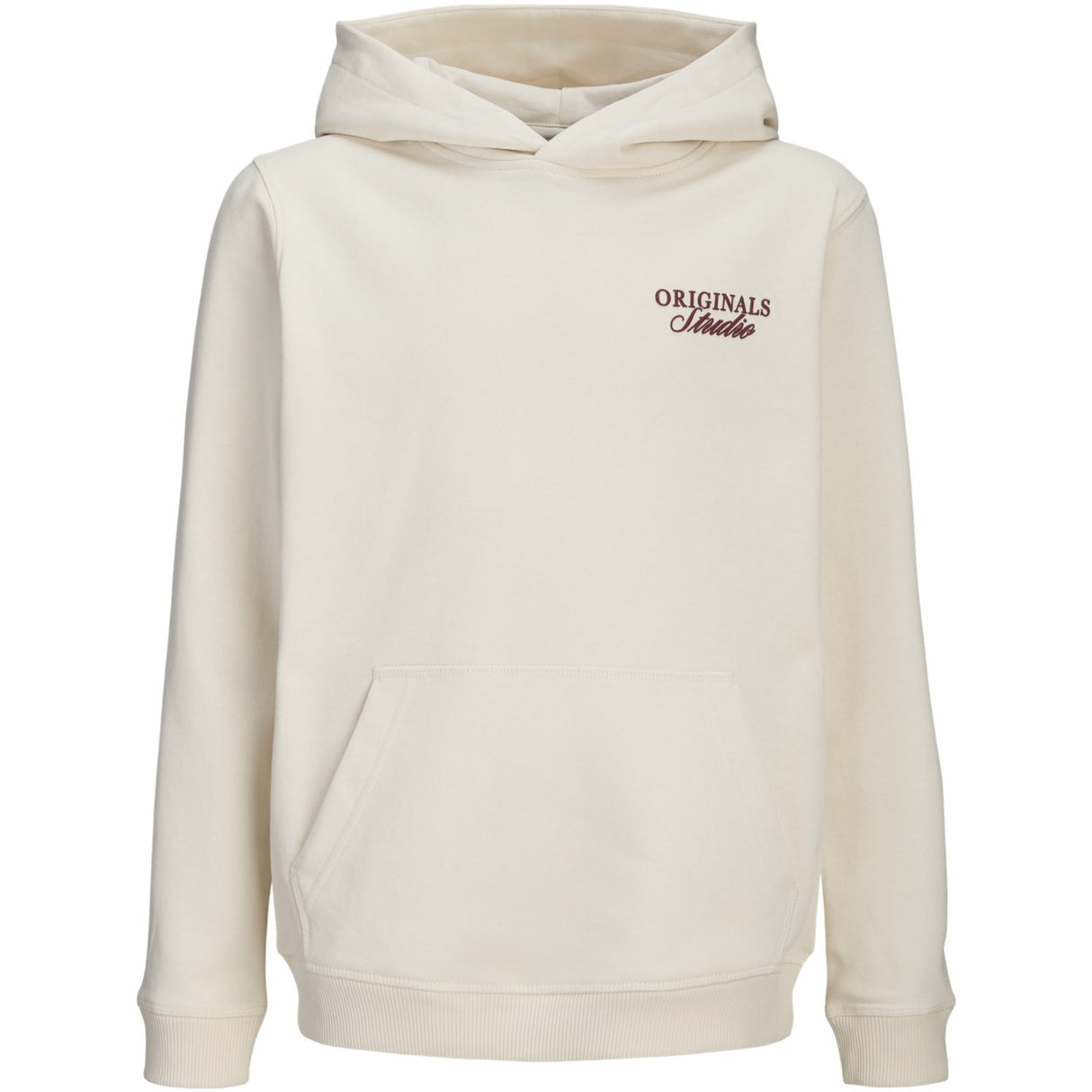 Jack & Jones Junior Antique White Jornorrebro Typo Back Sweat Hood Sn Jnr