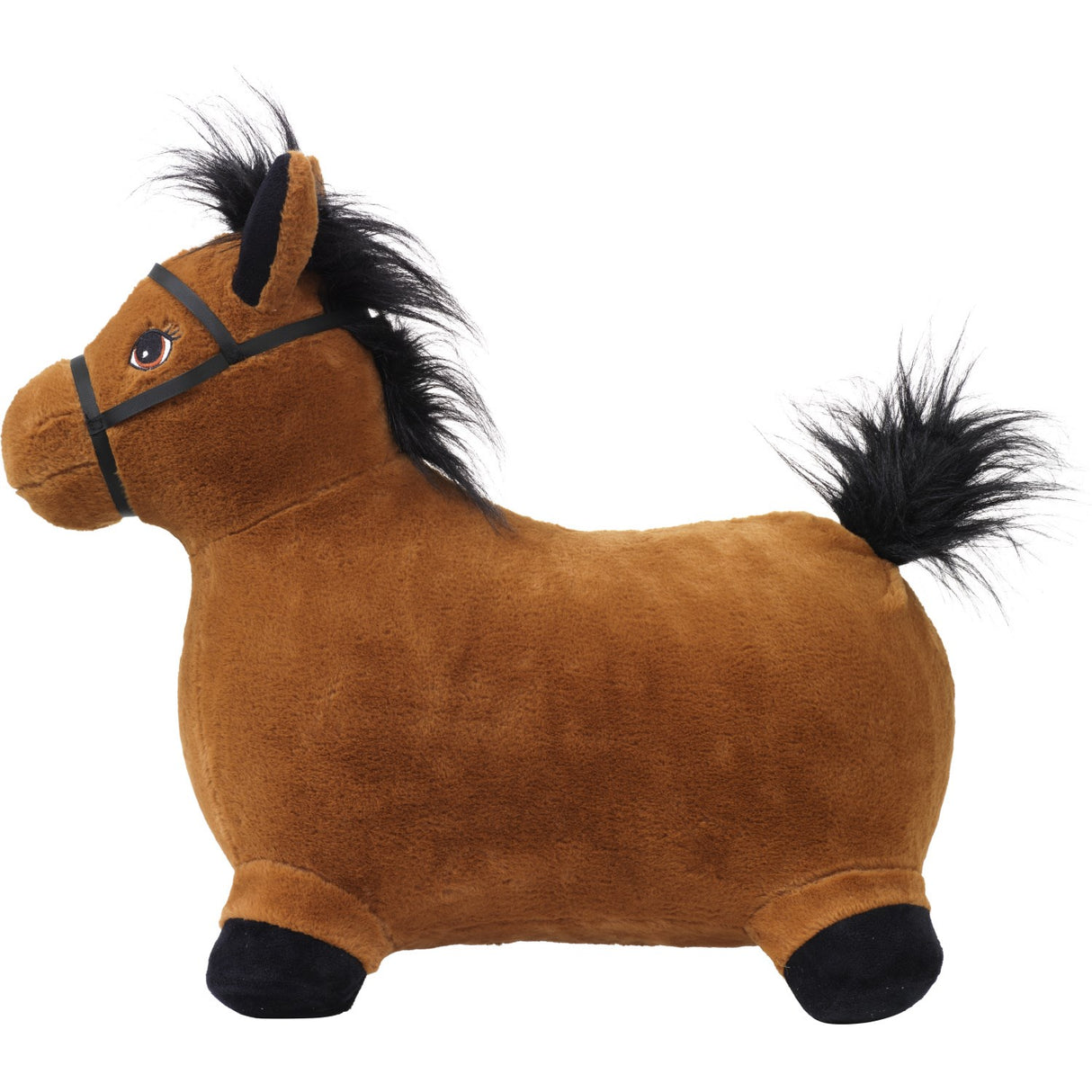 KREA® Hop & Bounce Plush Horse Brown