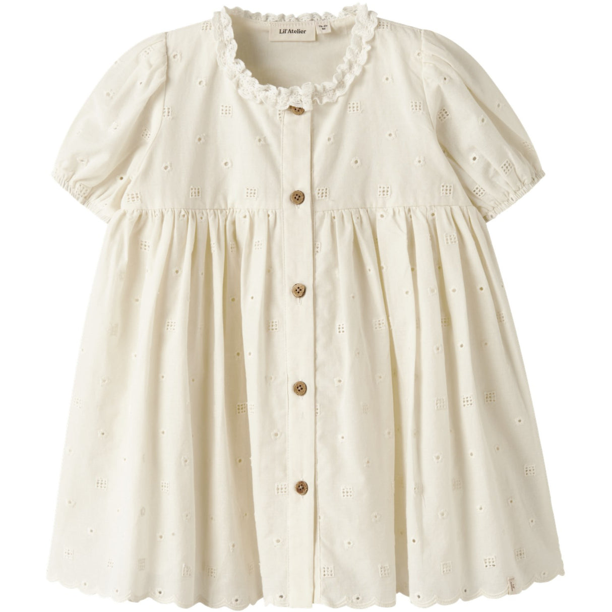 Lil'Atelier Coconut Milk Nmfflores Ss Dress Lil