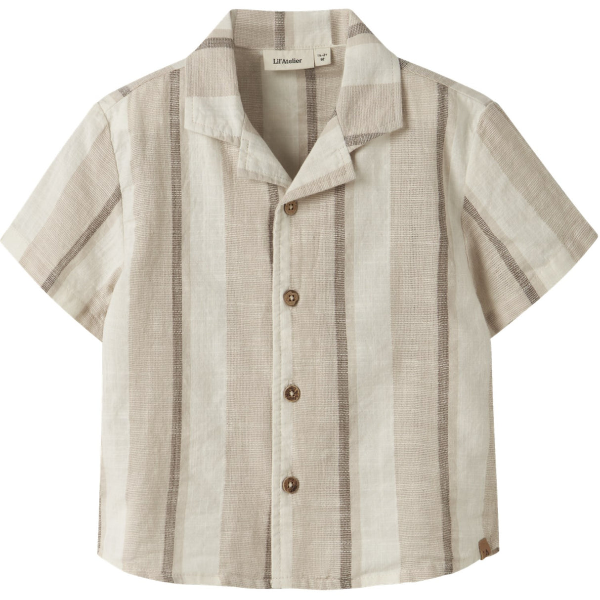 Lil'Atelier Coconut Milk Nmmfibert Ss Loose Shirt Lil