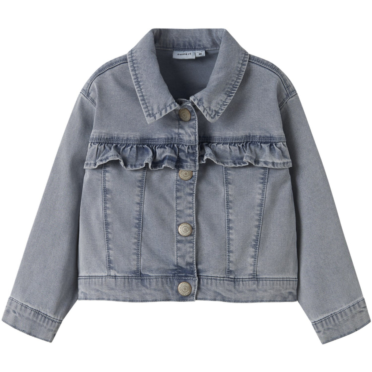 Name It Light Blue Denim Nmfjulia Dnm Frill Jacket 6006-Yb F