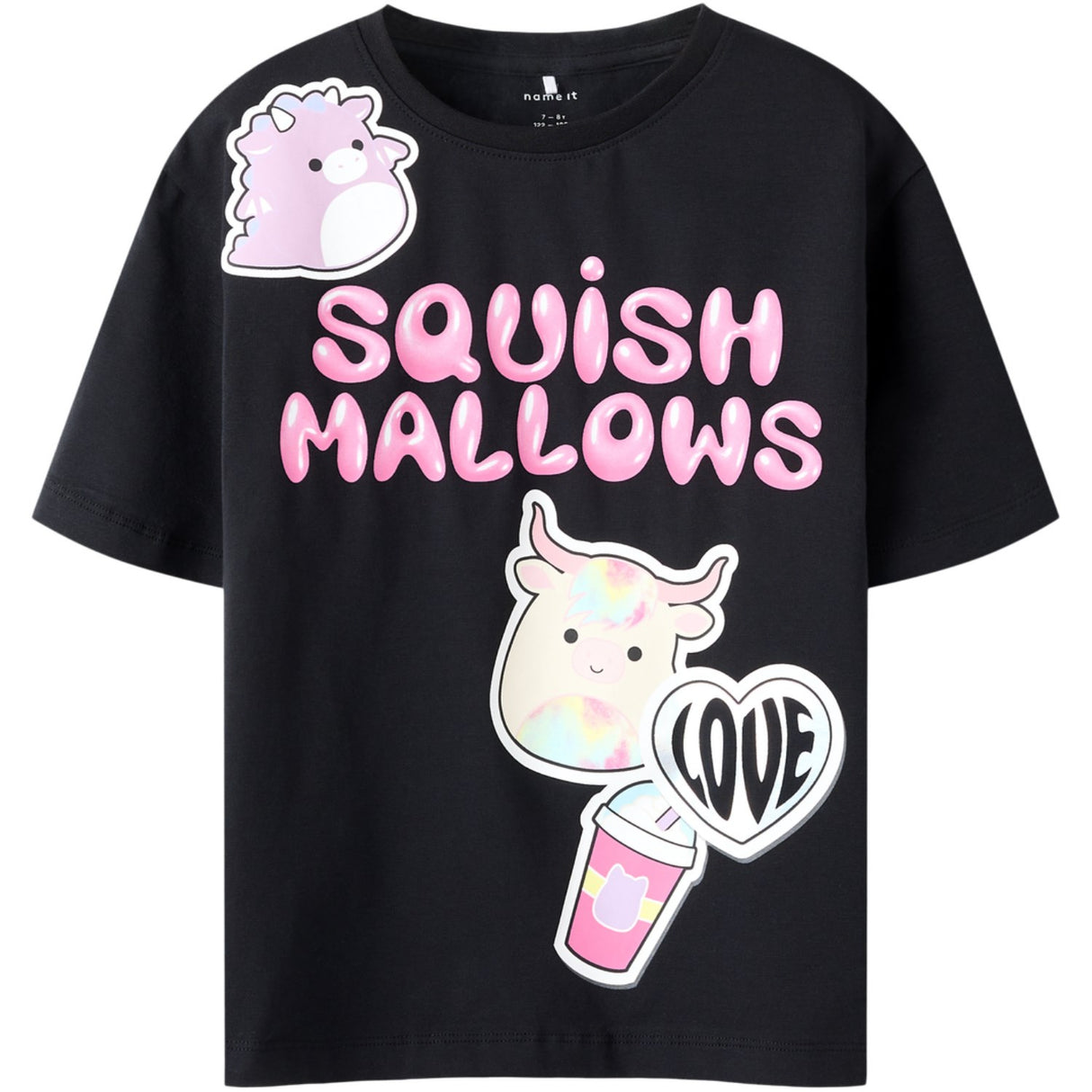 Name It Black Nkfmosa Squish Nreg Ss Top Box Bfu