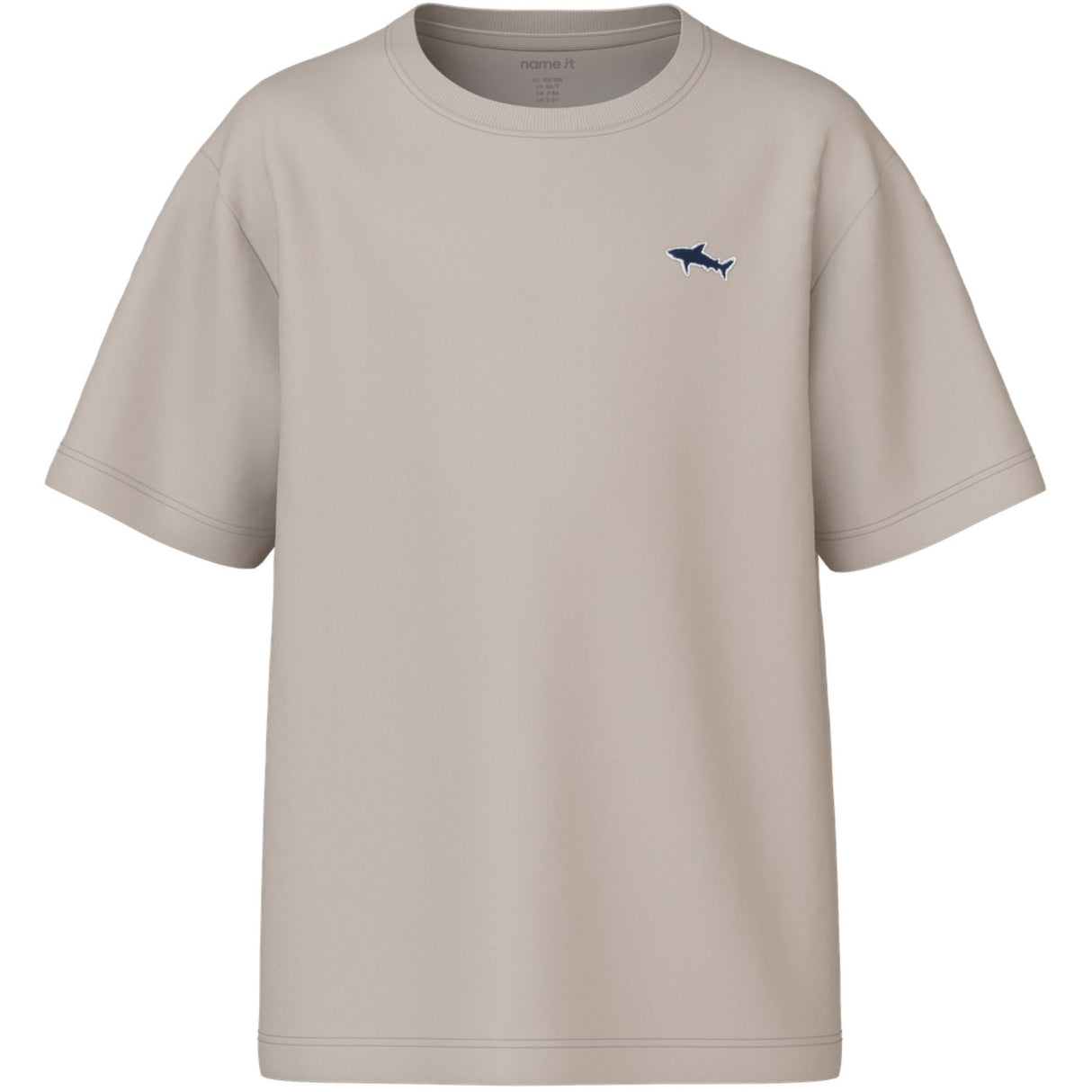 Name It Chateau Gray Shark Embroidery Nkmvimpel Ss Nreg Top