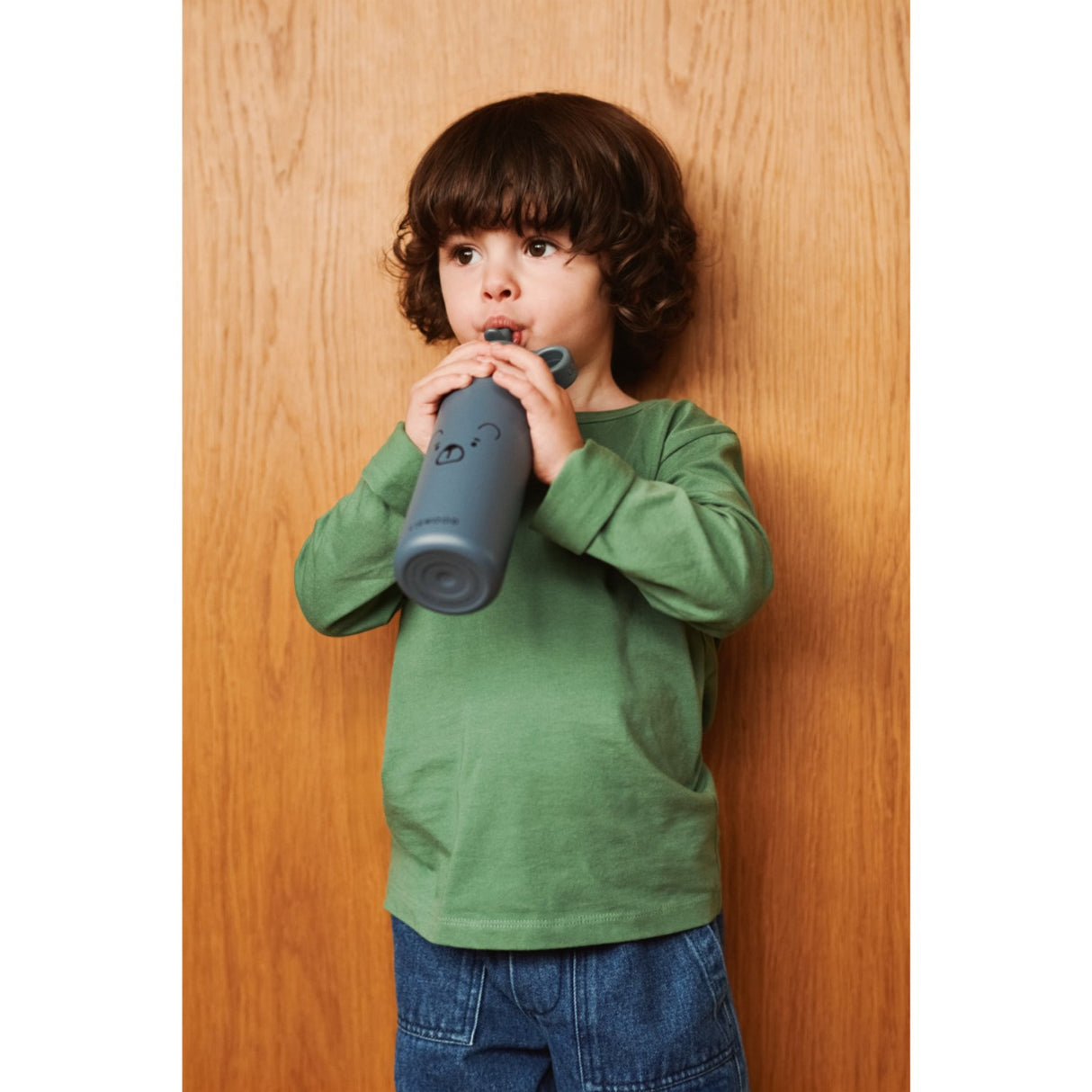 LIEWOOD Mr Bear Whale Blue Falk Water Bottle 350 Ml