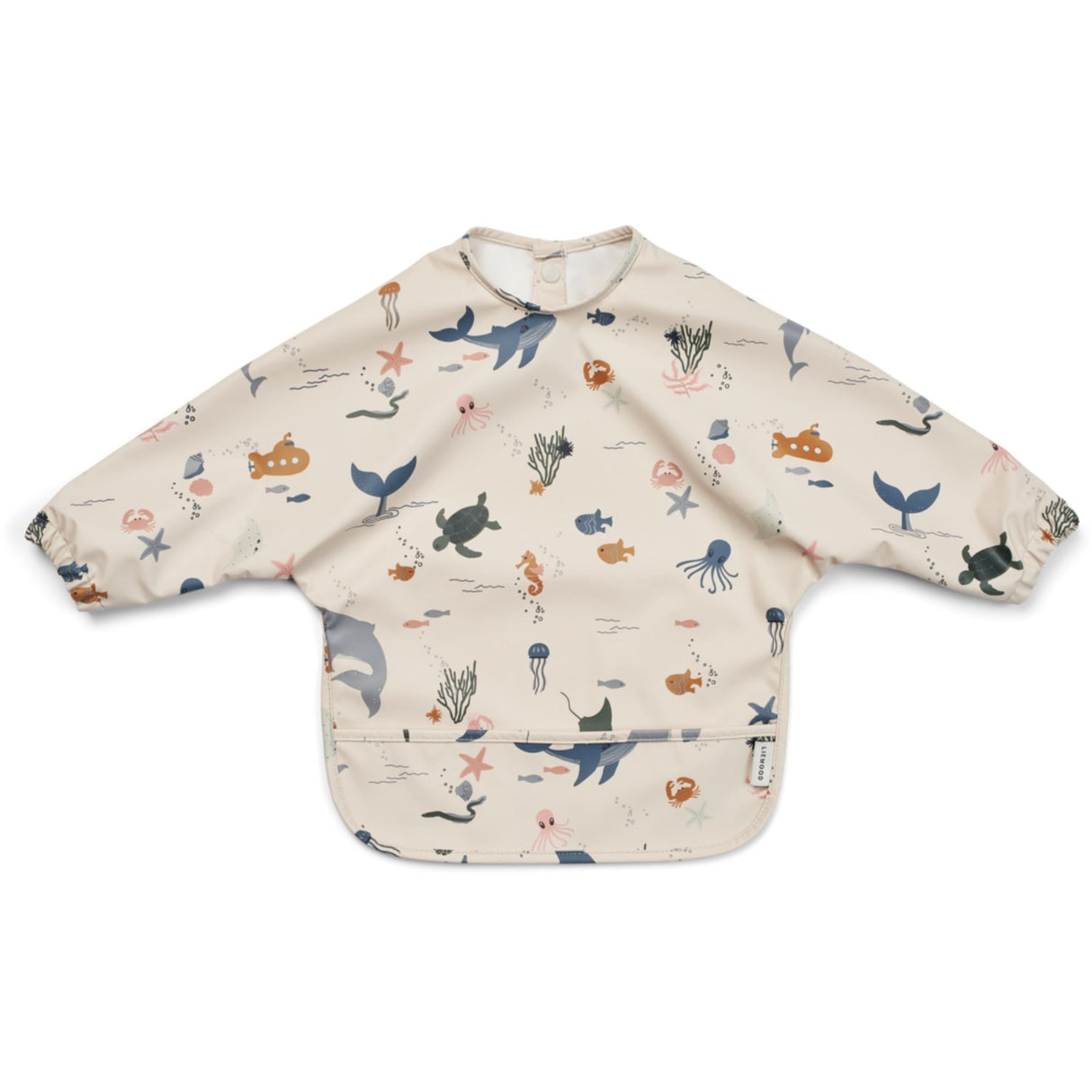 LIEWOOD Sea Creature / Sandy Merle Printed Cape Bib
