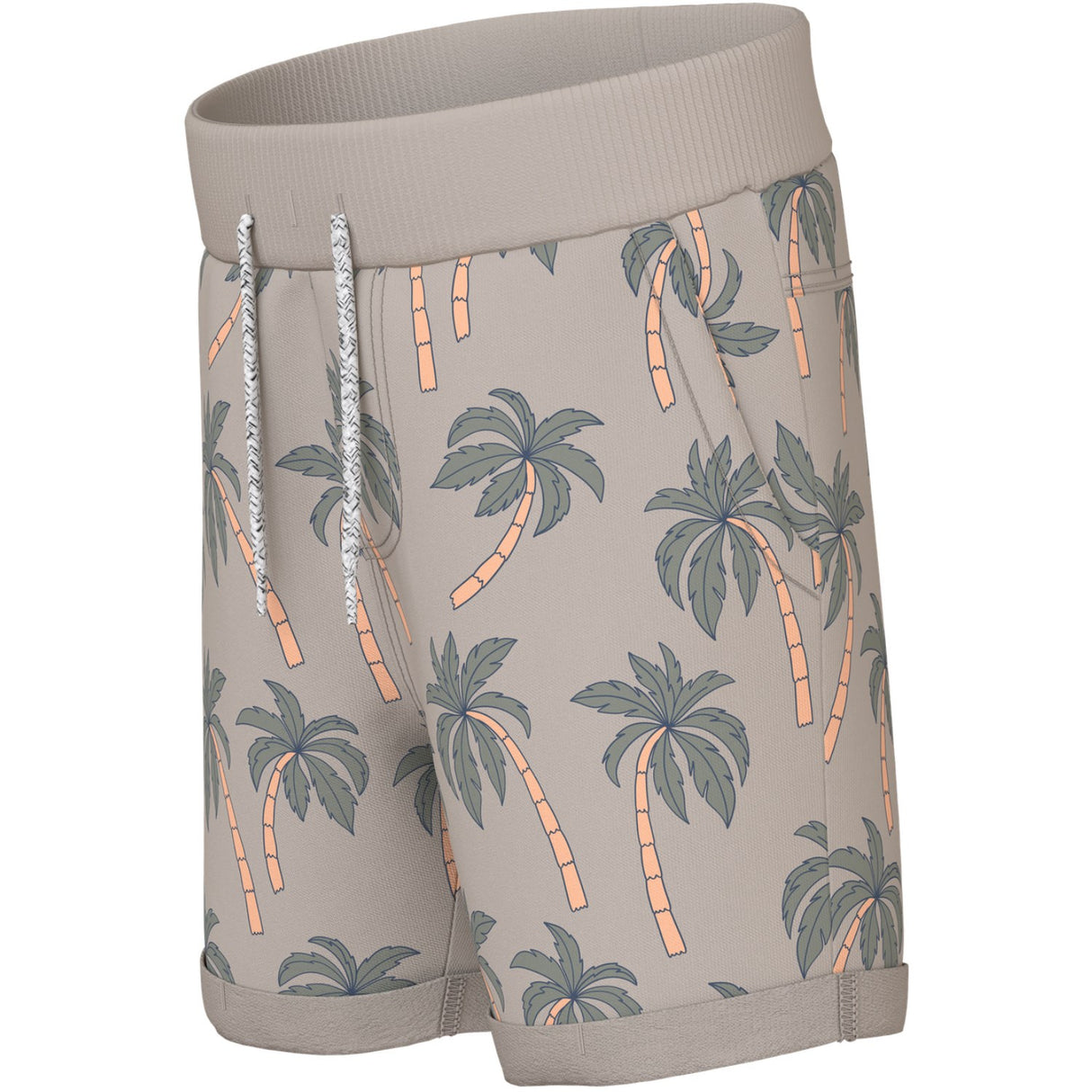 Name It Chateau Gray Palms Nmmvermo Aop Long Swe Shorts Unb