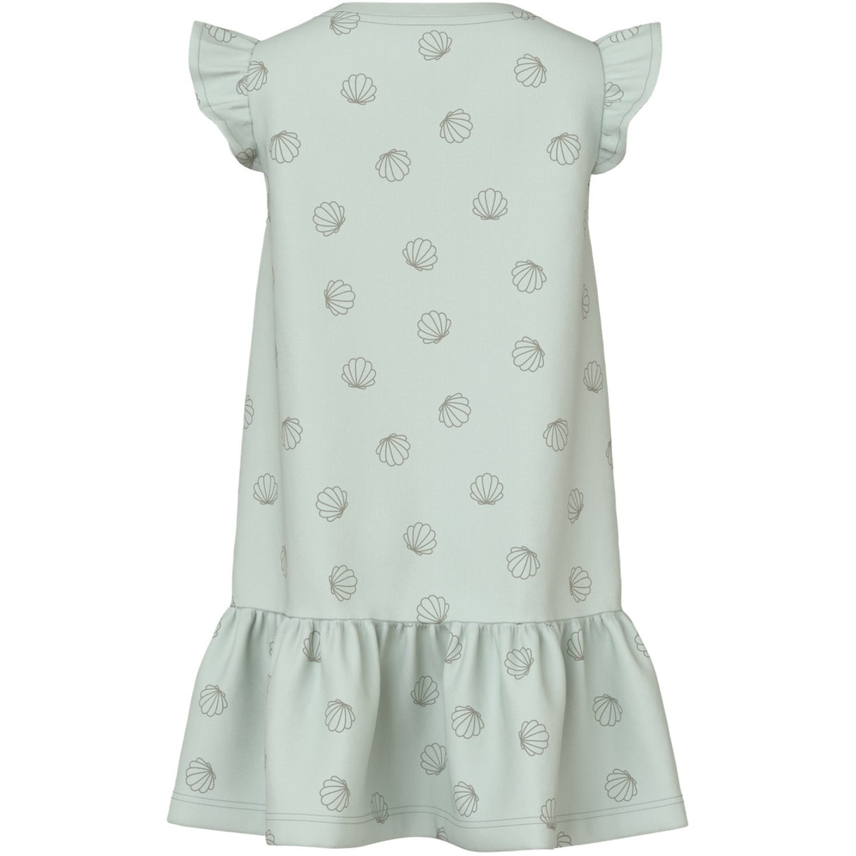 Name It Pale Aqua Sea Shells Green Nmfvida Capsl Dress