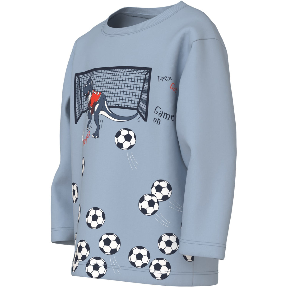 Name It Blue Fog Football Nmmvilasse Ls Nreg Top