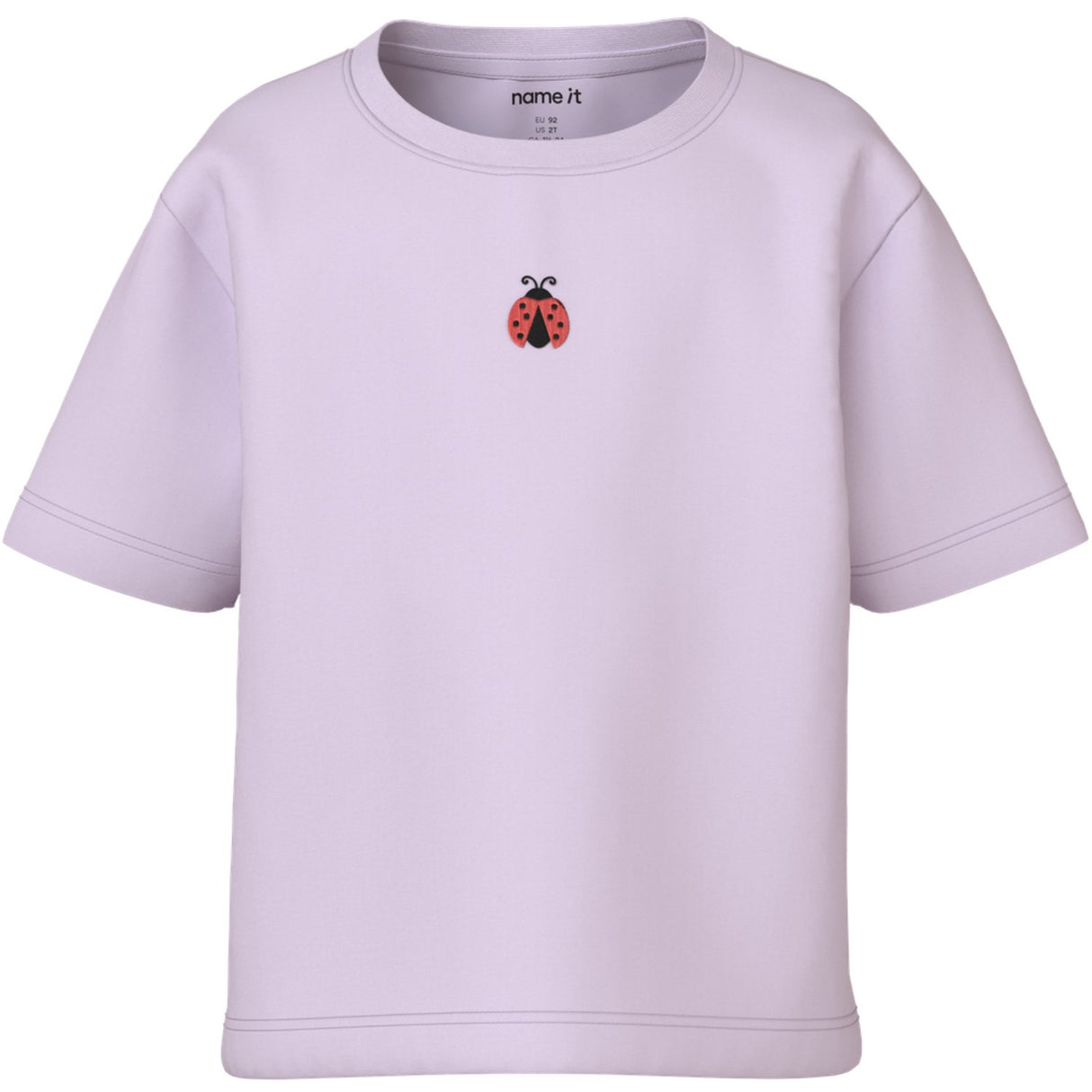 Name It Lavender Fog Ladybug Embroidery Nmfvictoria Ss Nreg Top