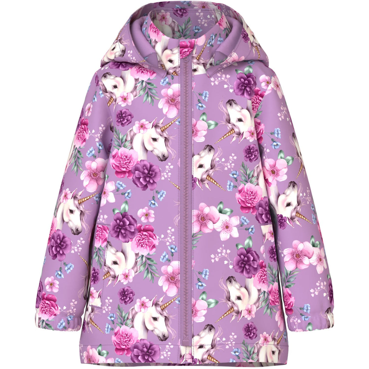 Name It Violet Tulle 5 Floral Unicorn Nmfmaxi Jacket Li Aop Noos