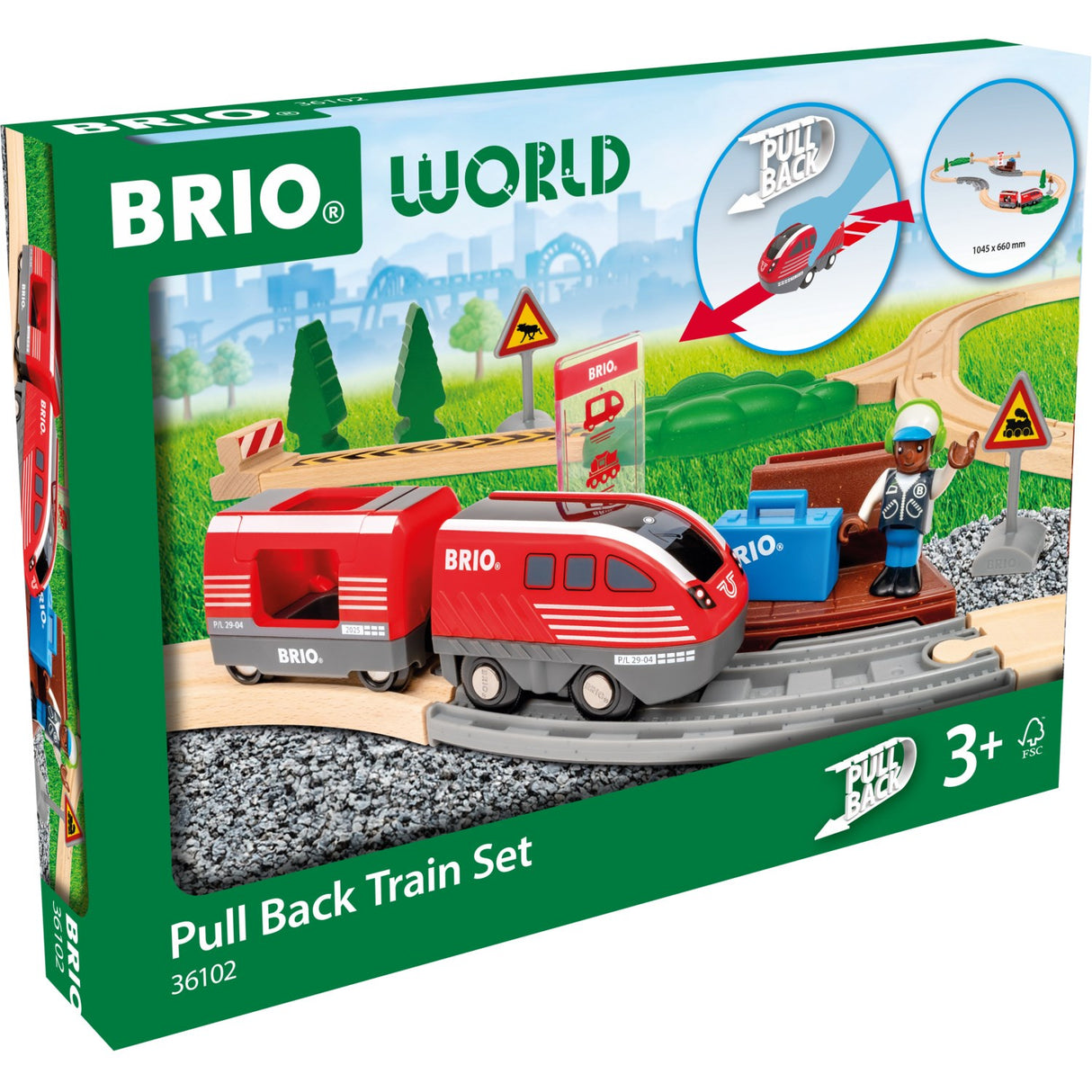 BRIO® 36102 Pull Back Togsæt