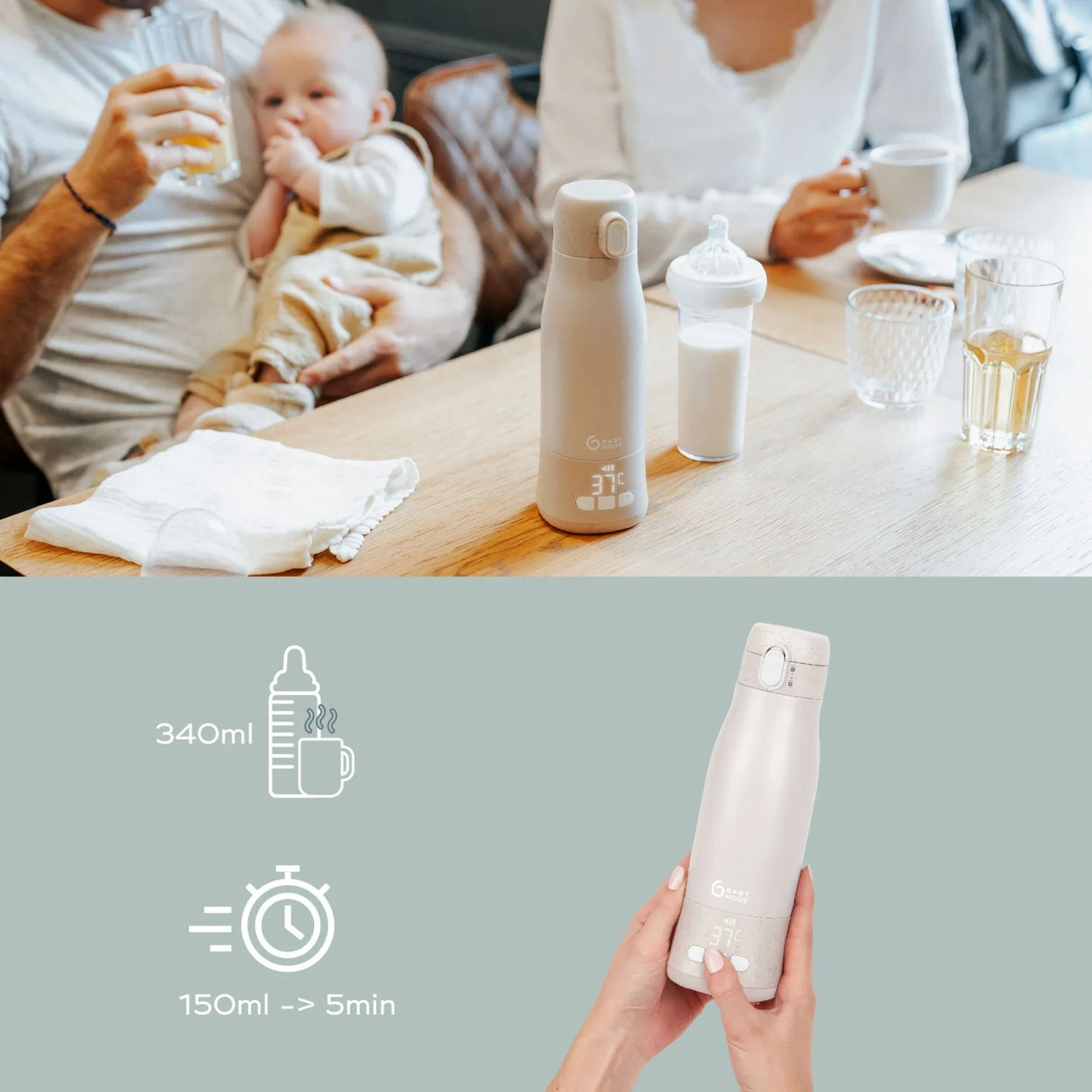 Babymoov Beige Moov & Feed Bottle Warmer