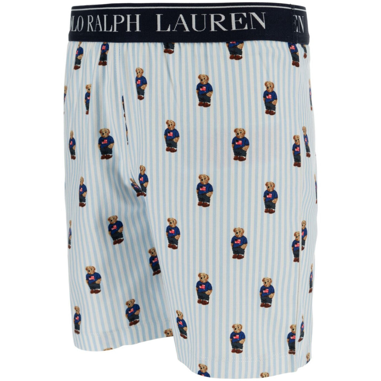 Polo Ralph Lauren White / Elite Blue Ss Bear Tee And Short Set