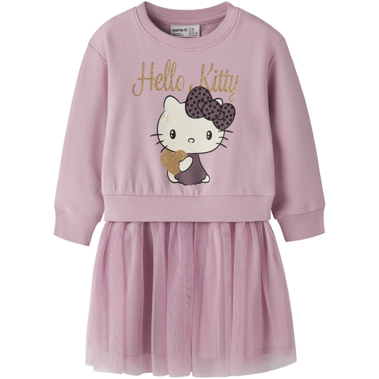 Name It Keepsake Lilac Nmfobana Hellok Nreg Swe Dress Bru Sky