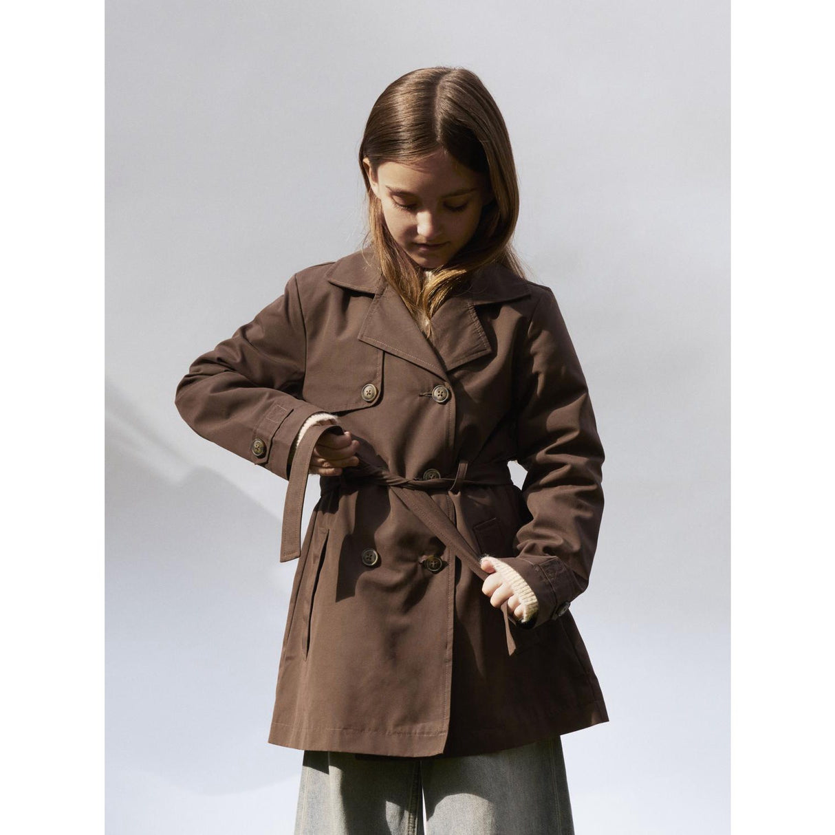 Name It Chocolate Brown Nkfmadelin Trench Coat Noos