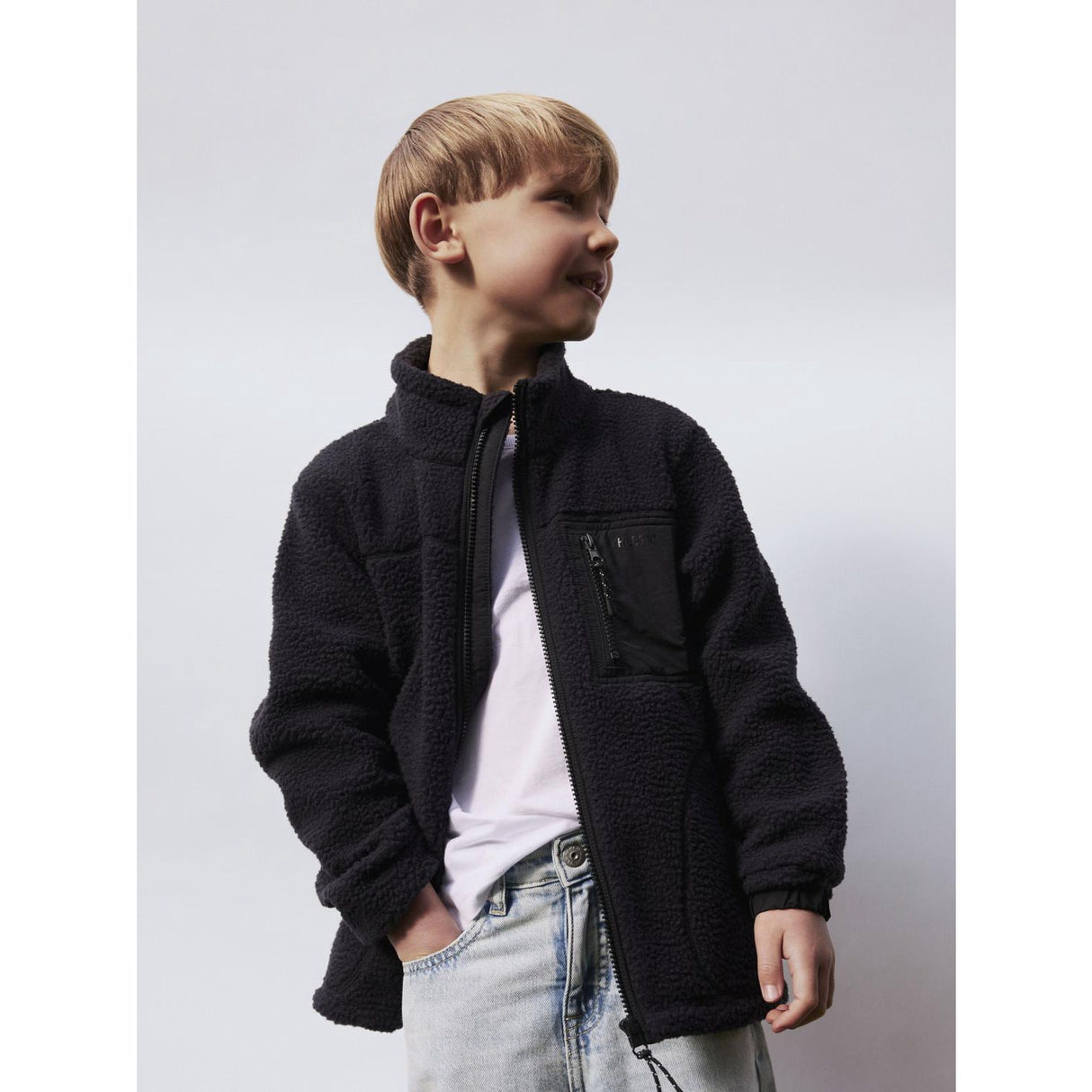 Name It Black Nkmmiller Sherpa Jacket