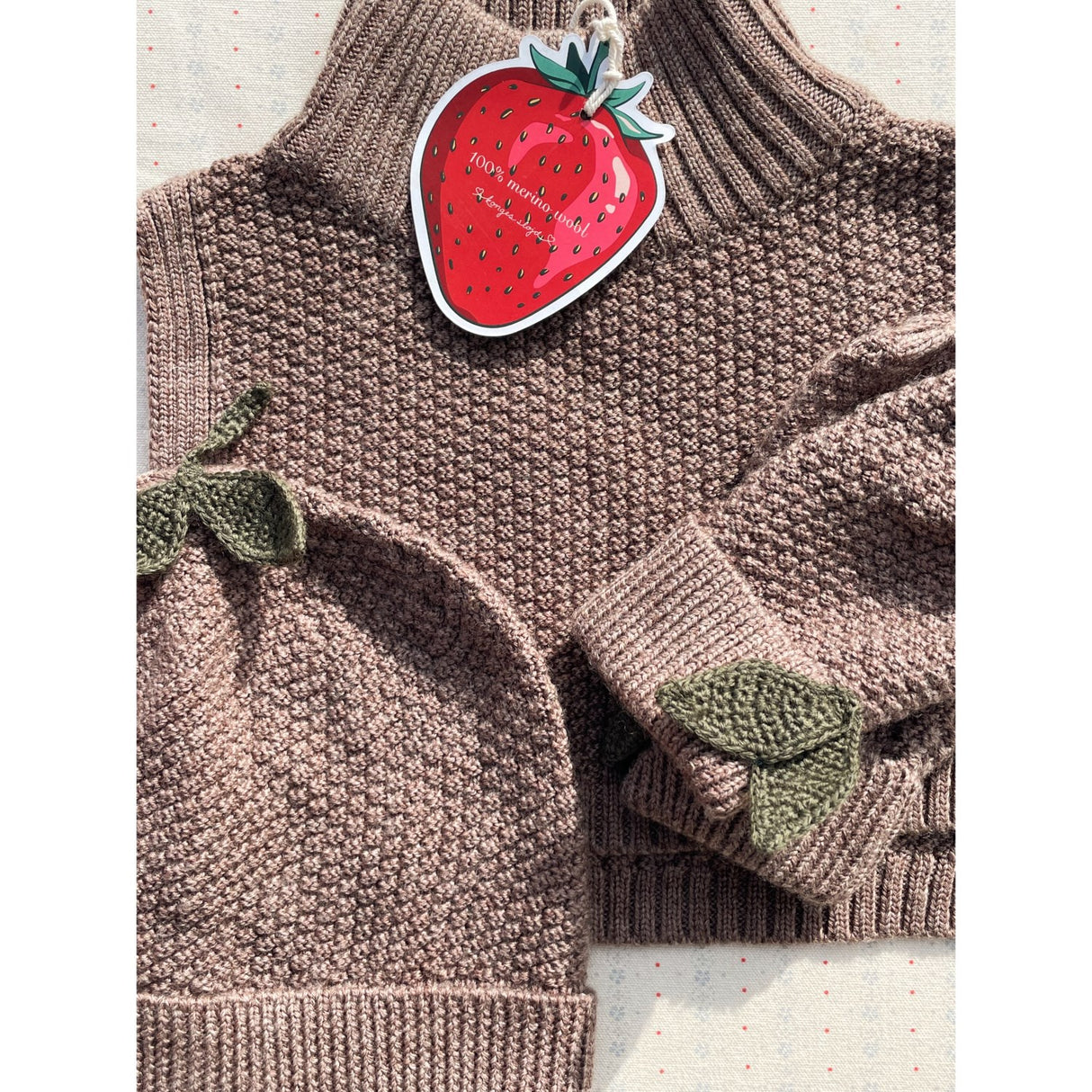 Konges Sløjd Bunny Brown Melange Fruity Mittens