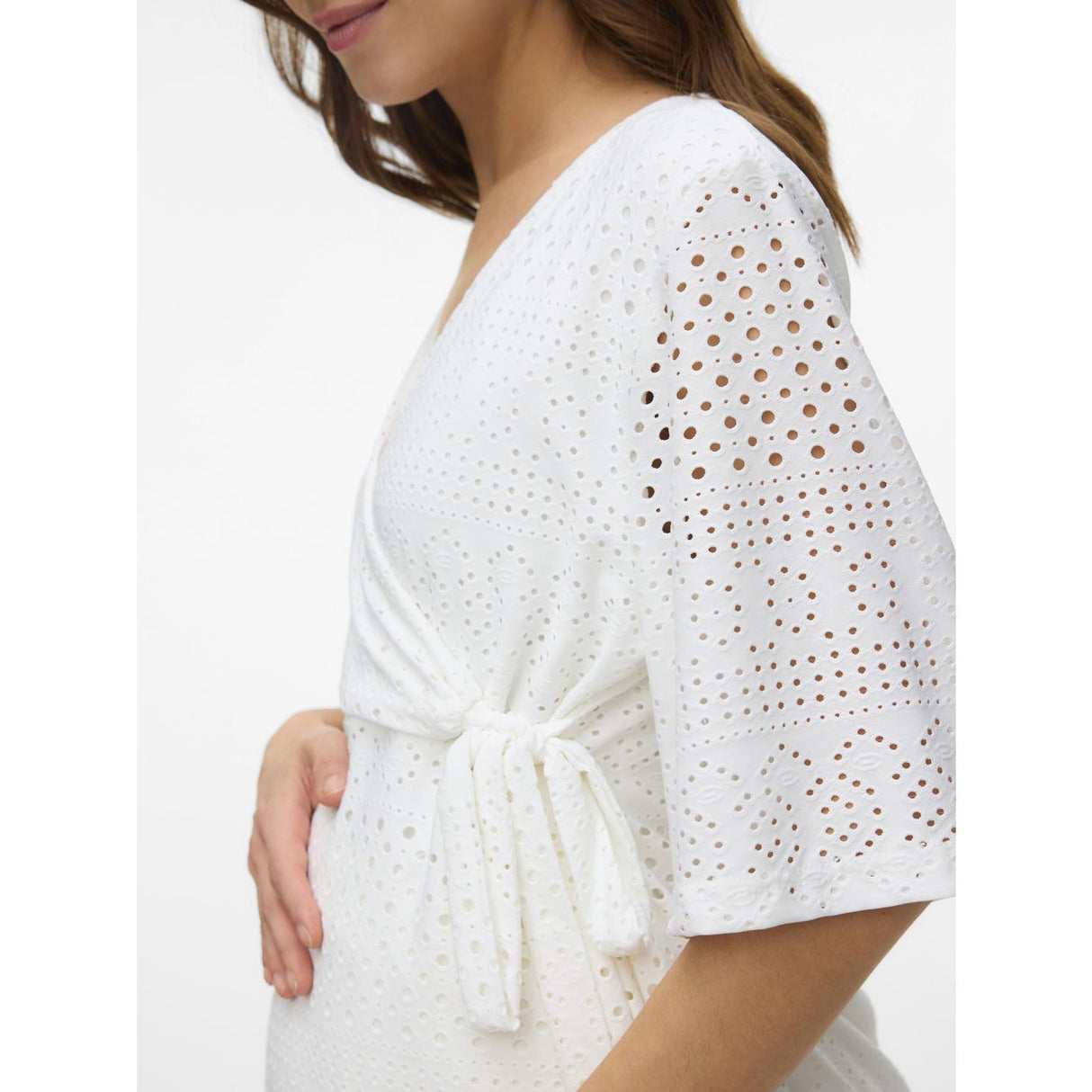 Mama;licious Snow White Mlangia Tess 24 Jrs Wrap Top 2F