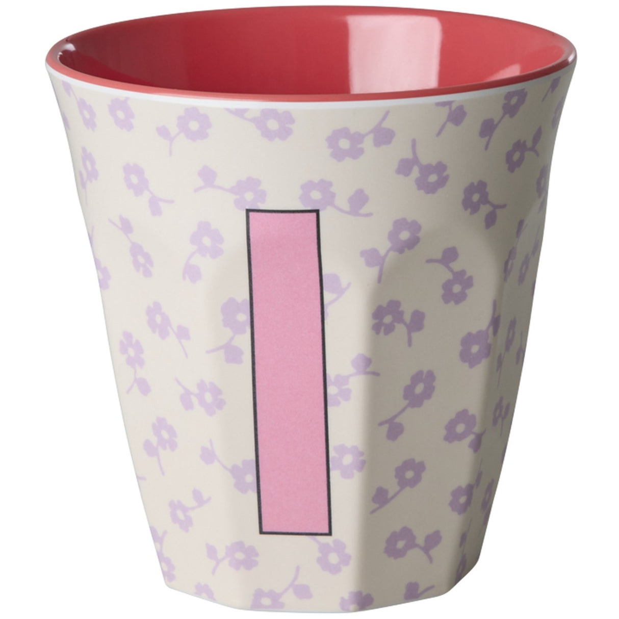 Rice Flowers Medium Melamine Cup With The Letter I
