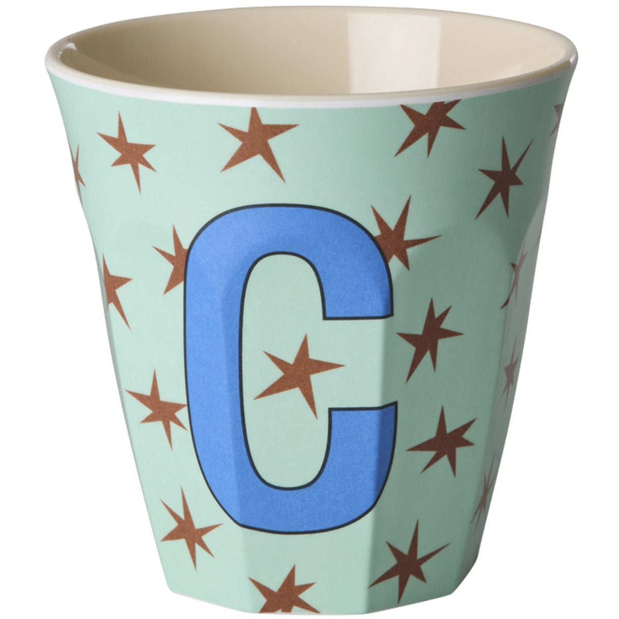 Rice Flowers Medium Melamine Cup With The Letter C