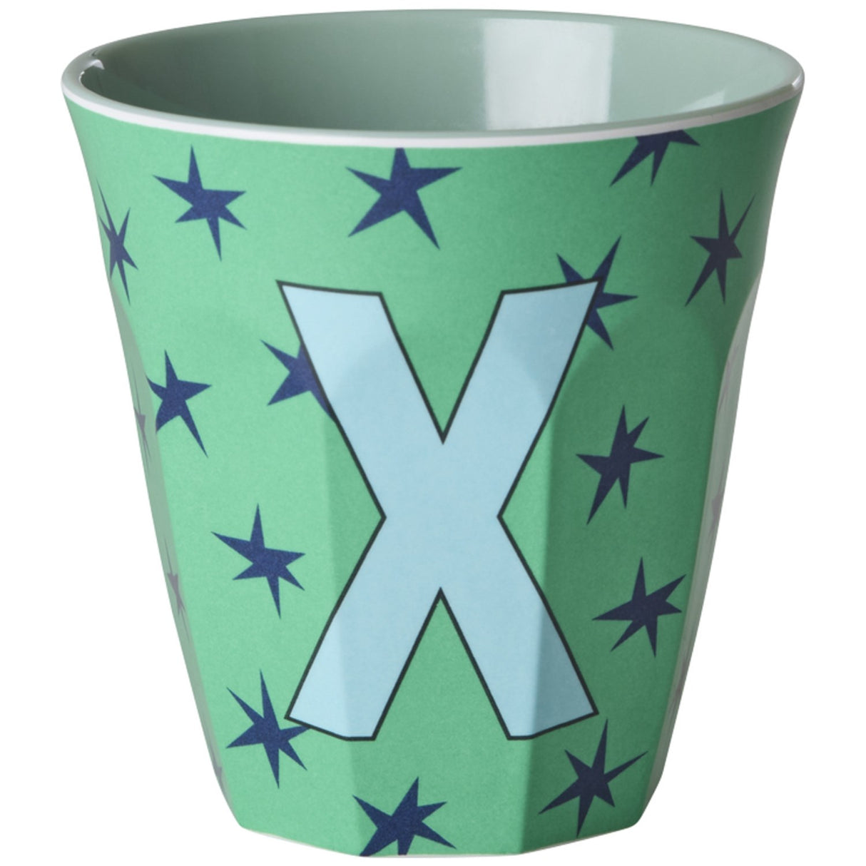 Rice Flowers Medium Melamine Cup With The Letter X
