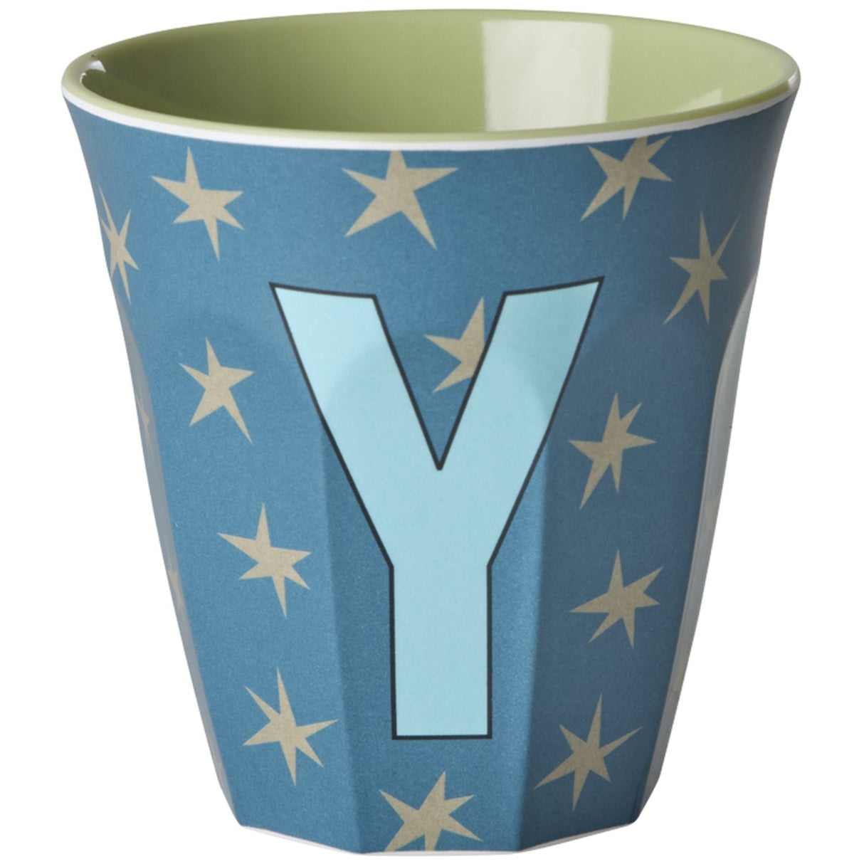 Rice Flowers Medium Melamine Cup With The Letter Y