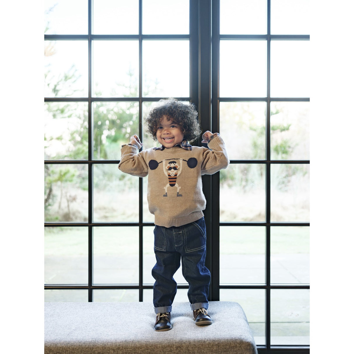 Hust & Claire Biscuit Pelle Knit Strong Man