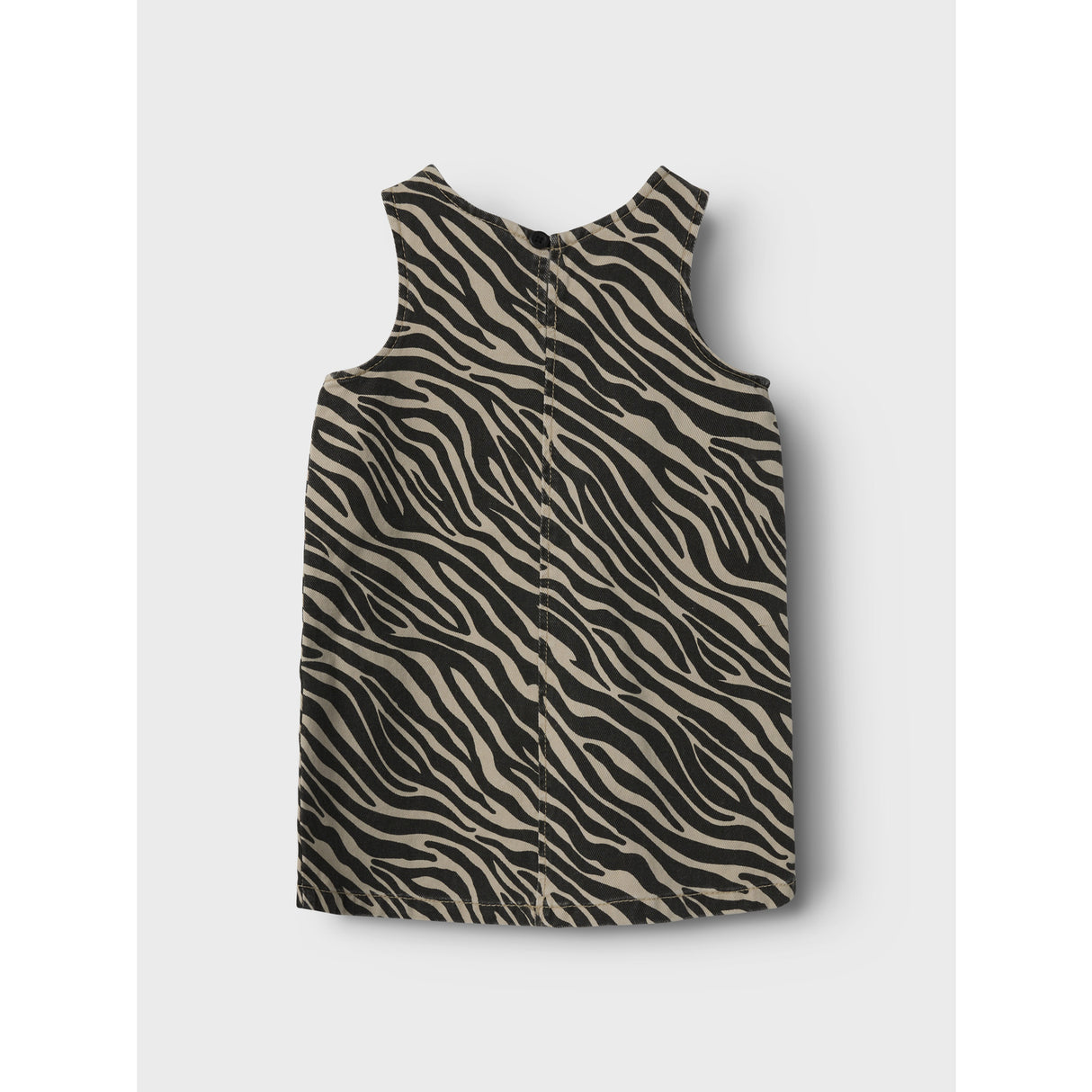 Name It Cement Black Zebra Zebra Twill Spencer Dress