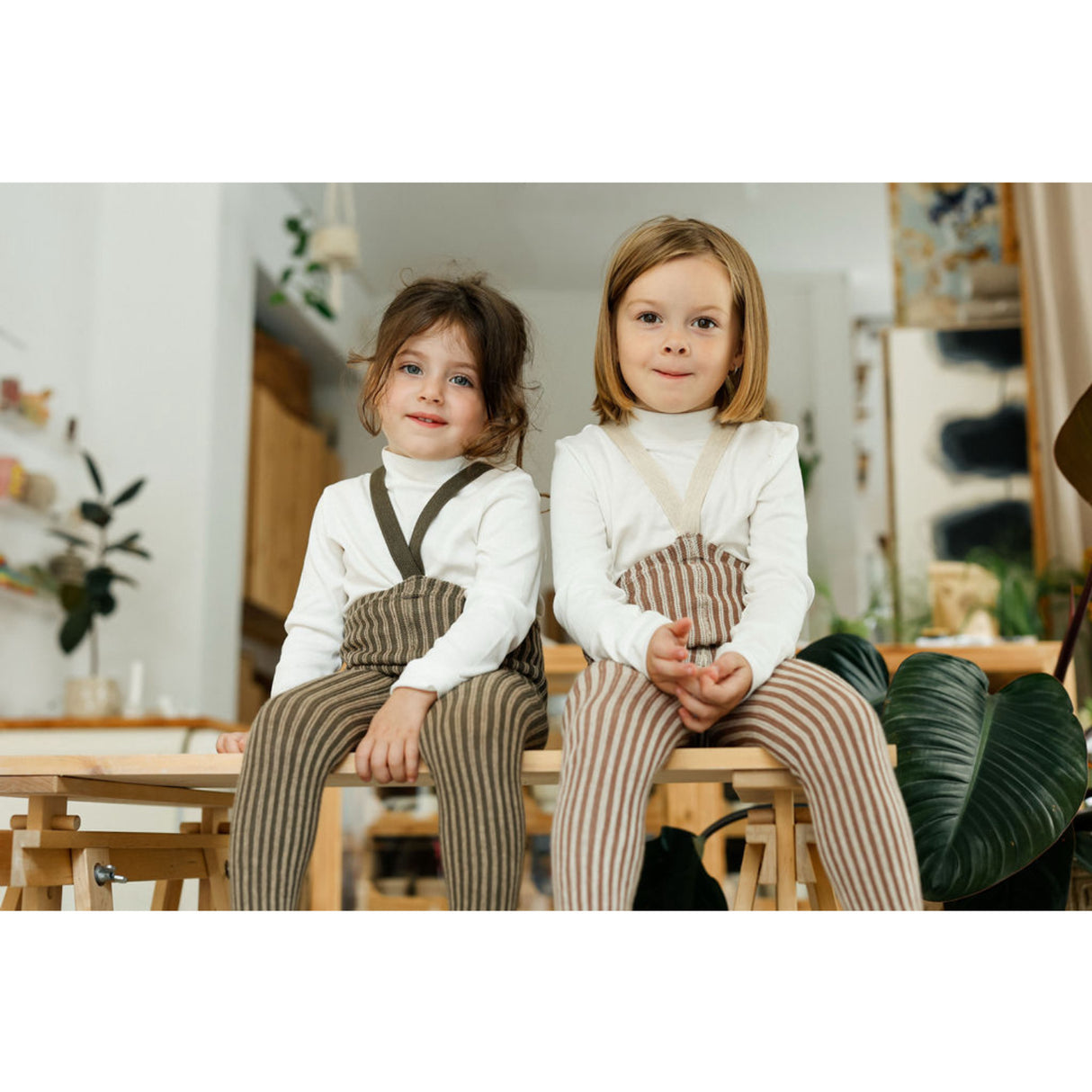 Silly Silas Granola X Cream Striped Special Footless Tights