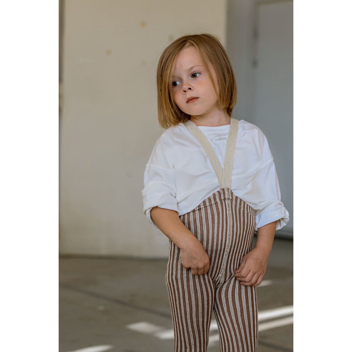 Silly Silas Granola X Cream Striped Special Footless Tights