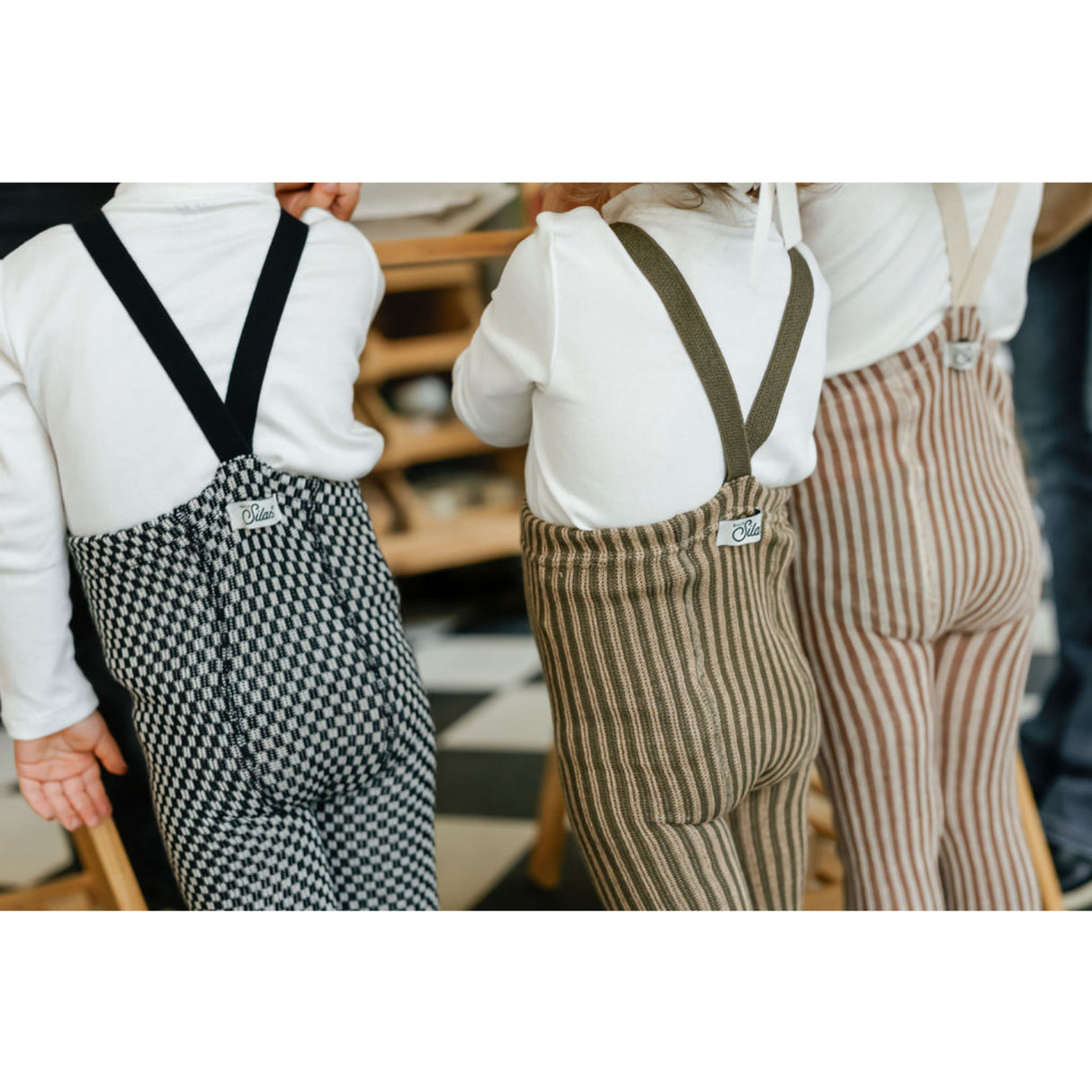 Silly Silas Black X White Checked Special Footless Tights