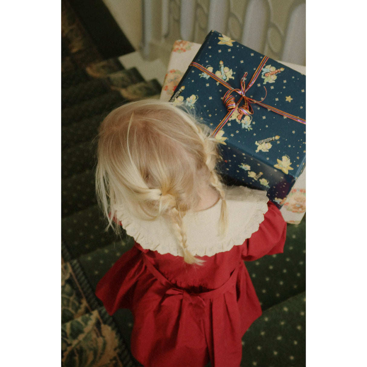 Konges Sløjd Red Dahlia Coeur Collar Dress Gots