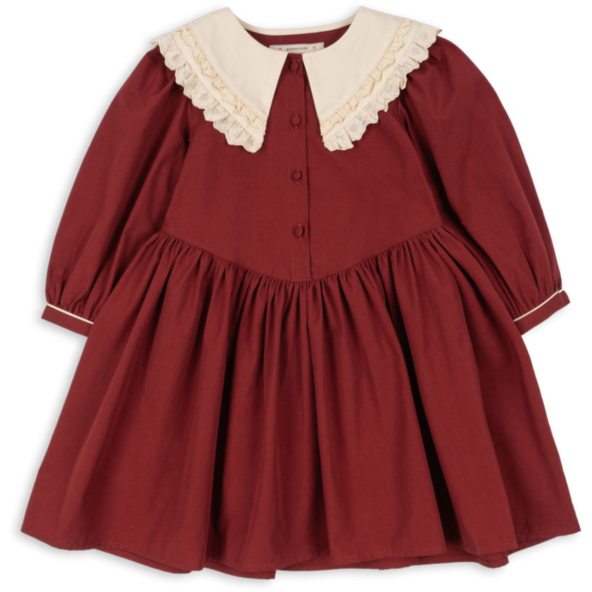 Konges Sløjd Red Dahlia Coeur Collar Dress Gots