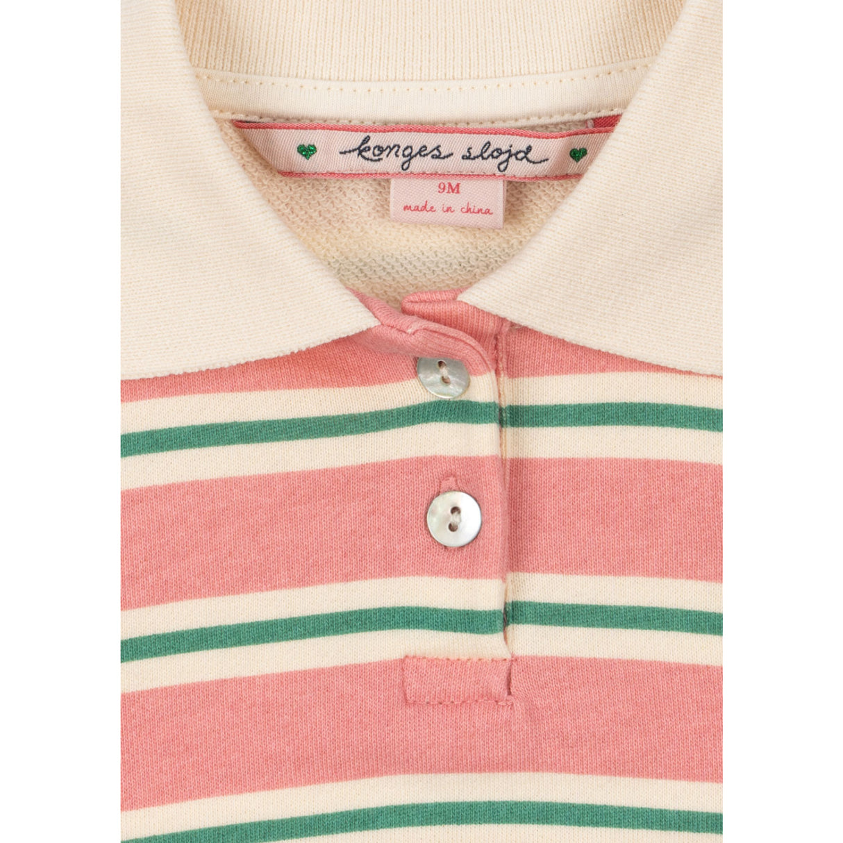 Konges Sløjd Blush Bound Stripe Spotty Ls Romper Gots