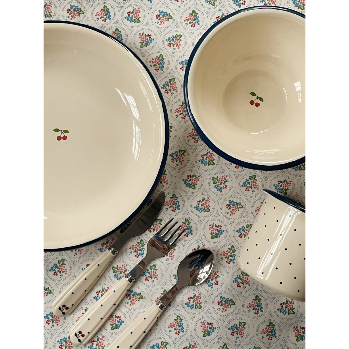 Konges Sløjd Navy Dot Cutlery Set