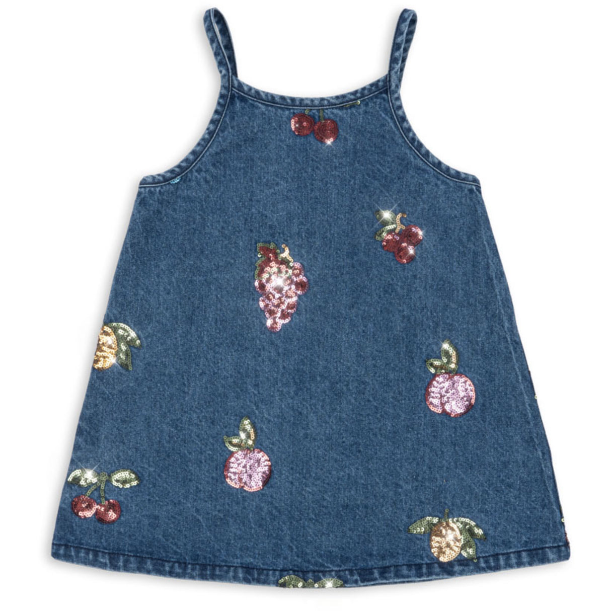 Konges Sløjd Vitamins Magot Sequin Strap Dress Denim Gots