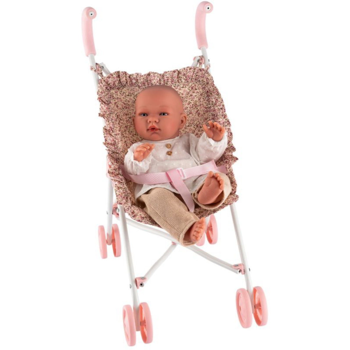 Así Martina Kollektion - Lille Pram With Taske, 52 Cm Høj, Til Dukker 30–36 Cm