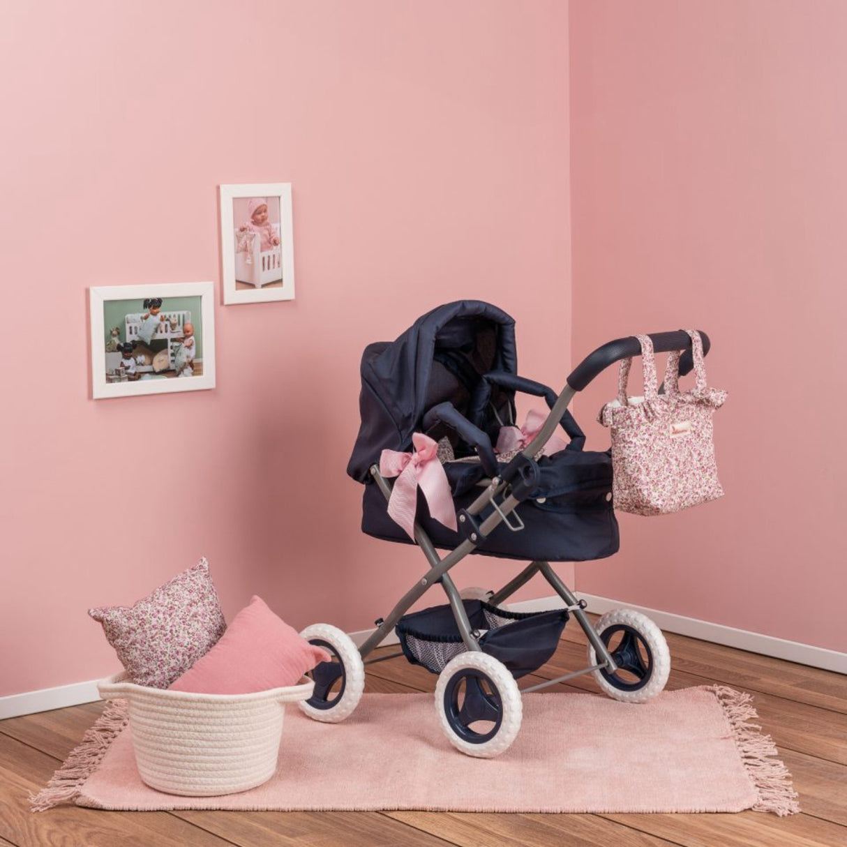 Así Martina Kollektion - Barnevogn, Lift Og Pram I Ét, Til Dukker 30–36 Cm