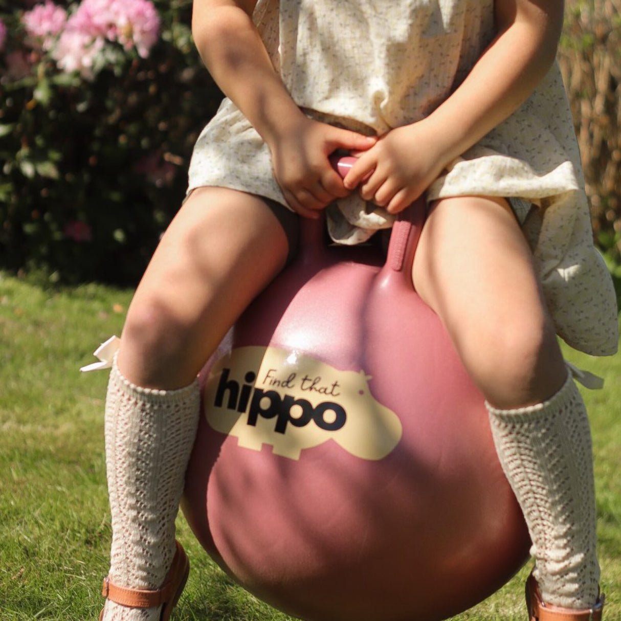 Find that Hippo Hoppebold - Color Tyrkisk Rose, Str. 45 Cm