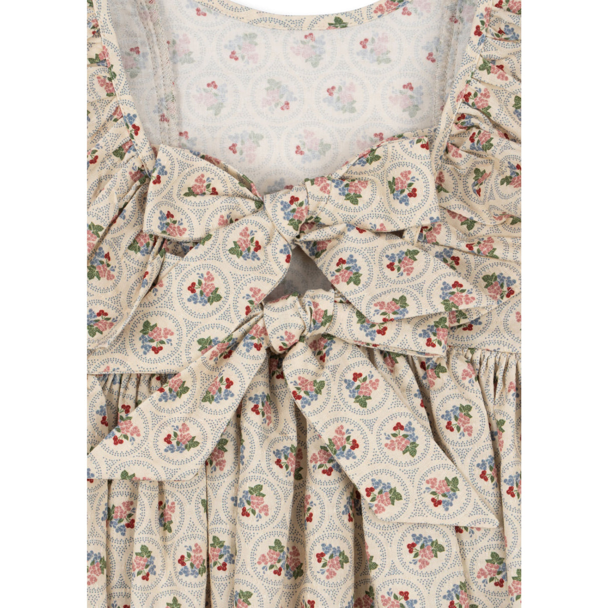 Konges Sløjd Verona Blues Cianna Ls Bow Dress Gots