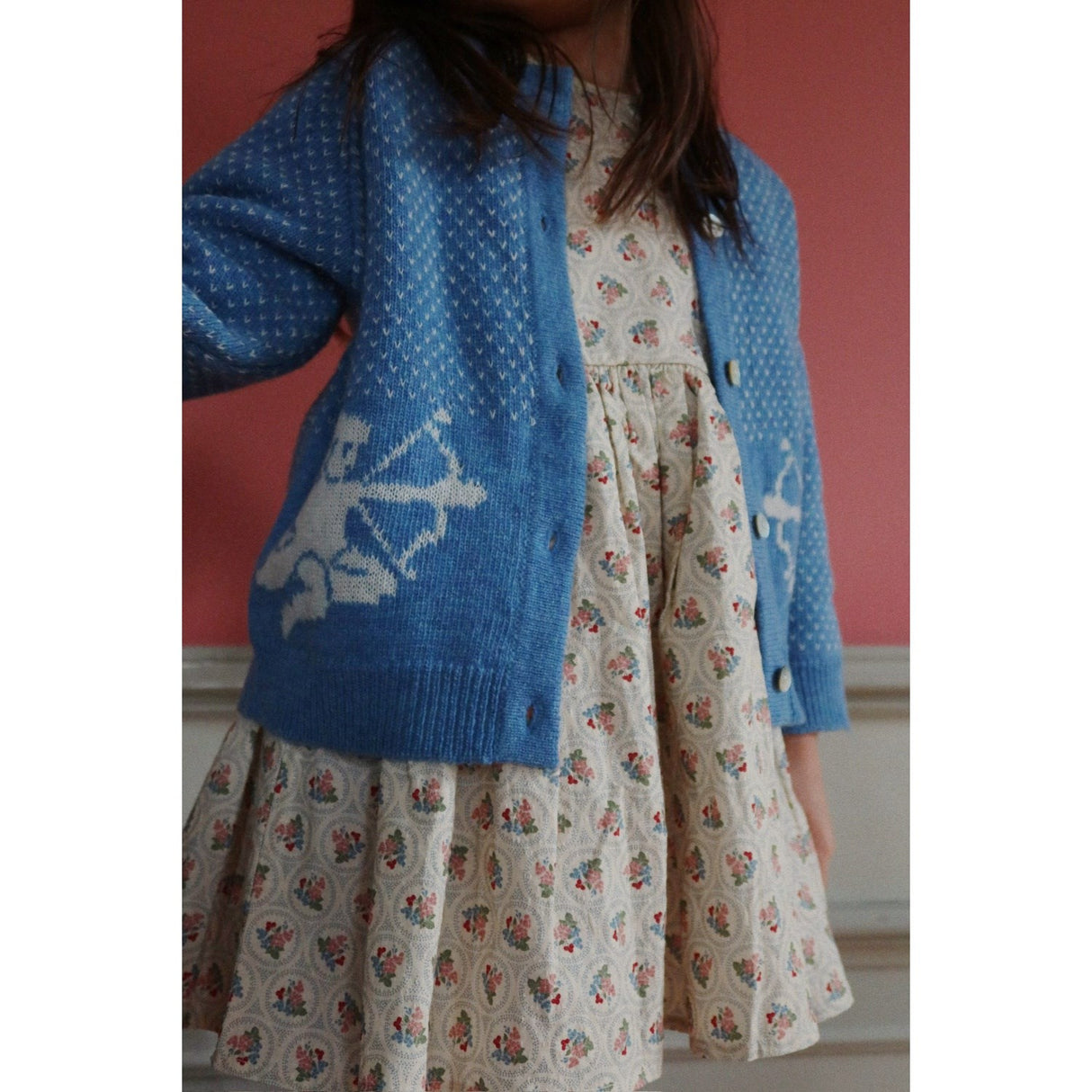 Konges Sløjd Verona Blues Cianna Ls Bow Dress Gots