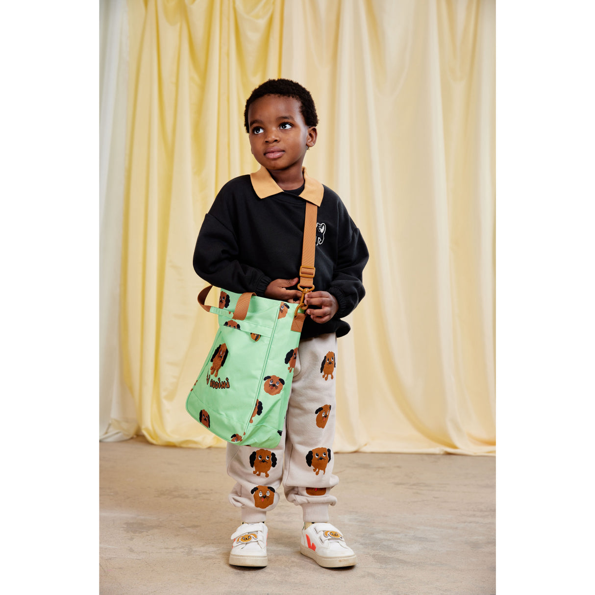 Mini Rodini Black Panther Patch Collar Sweatshirt