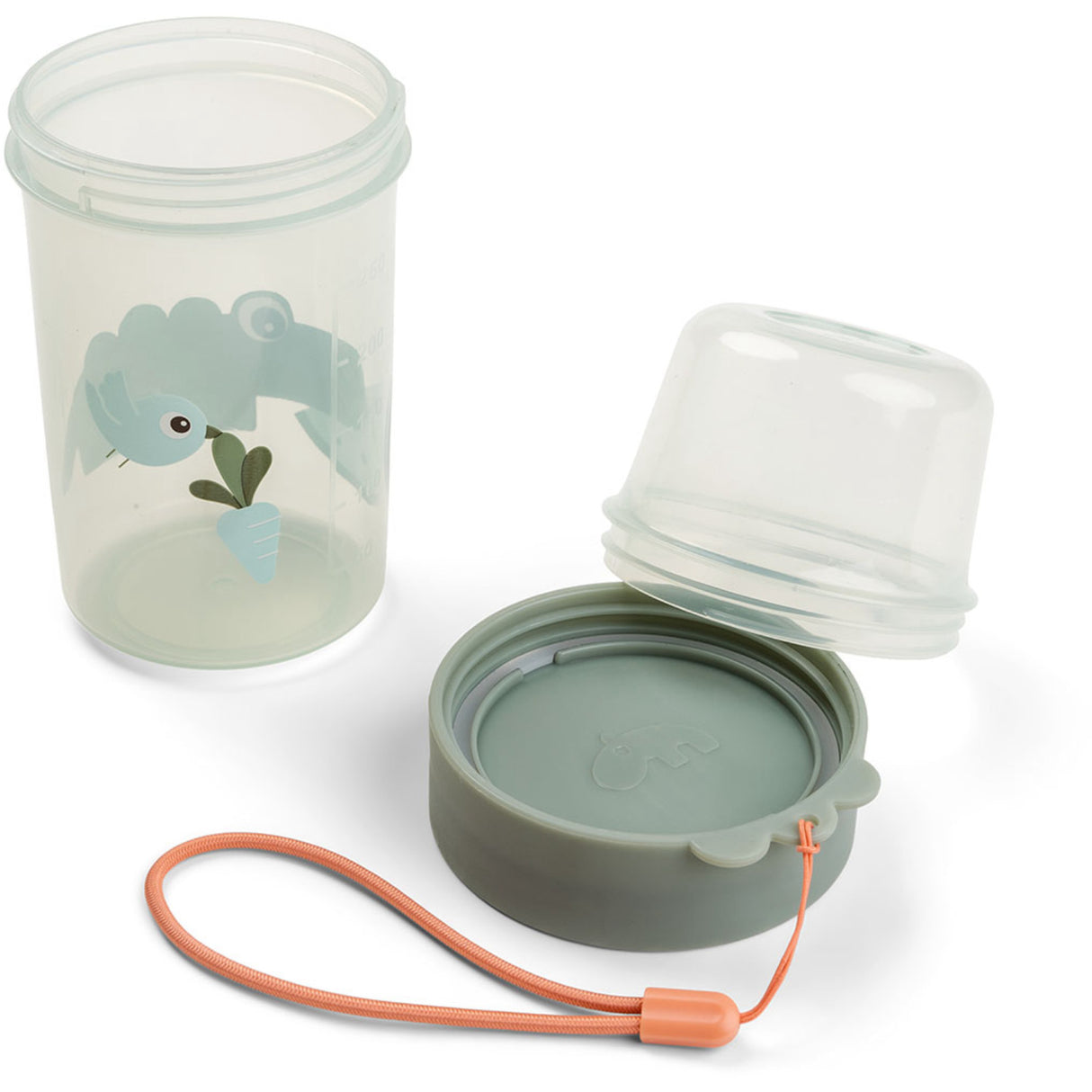 DonebyDeer Green To Go 2-Way Snack Container L Croco