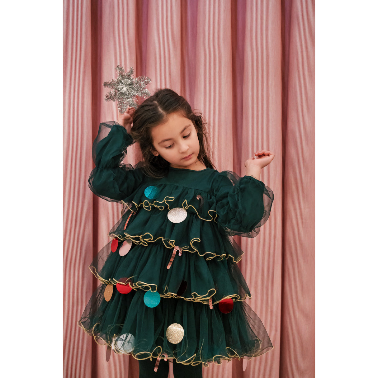 MarMar Ballerina Glitter Dark Leaf December Dress