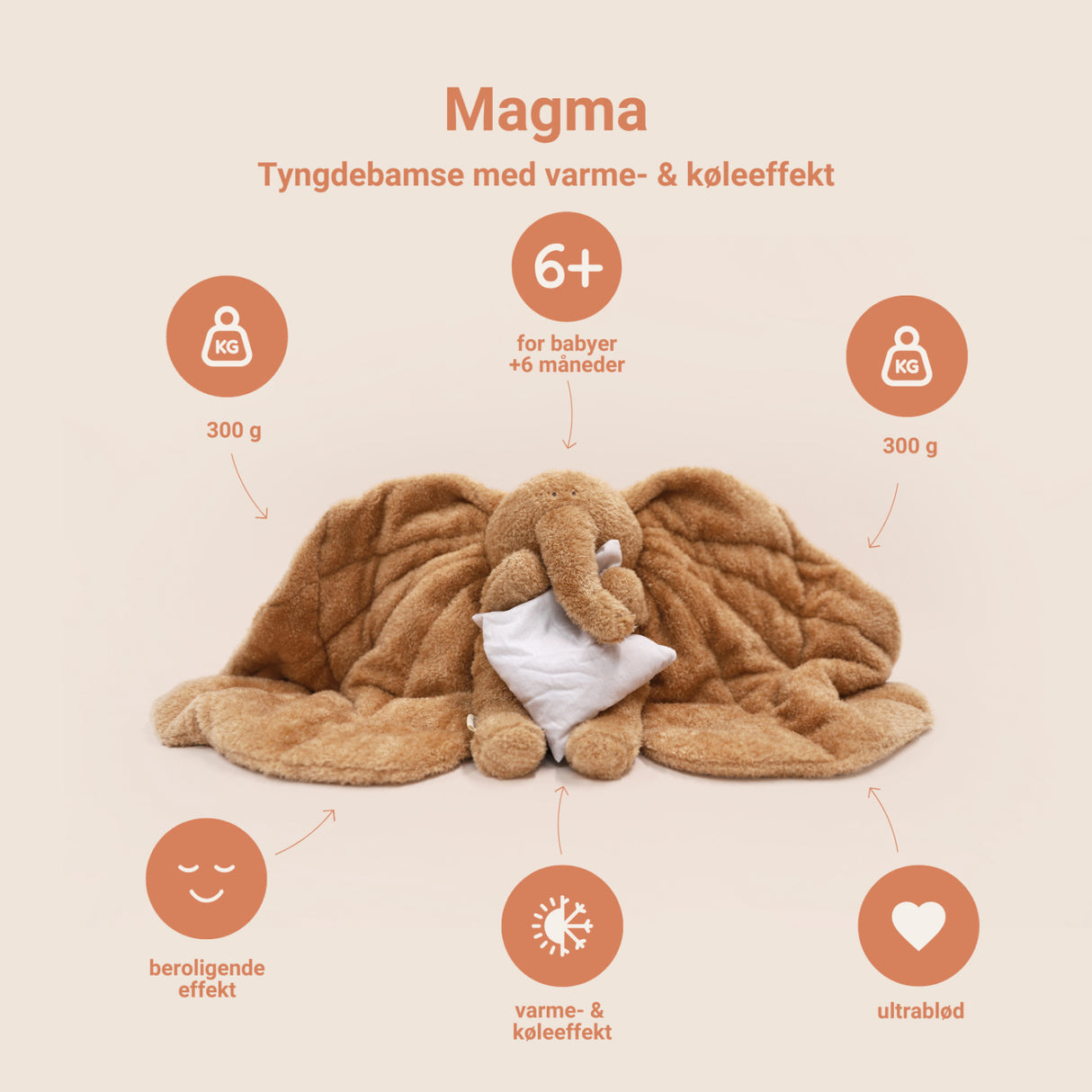 MEMBANTU Brown Warm & Weight Plush Magma01