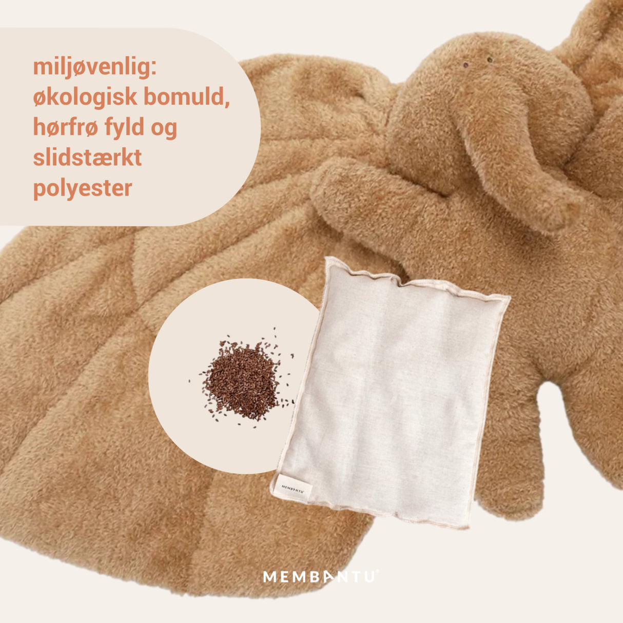 MEMBANTU Grey Warm & Weight Plush Magma01