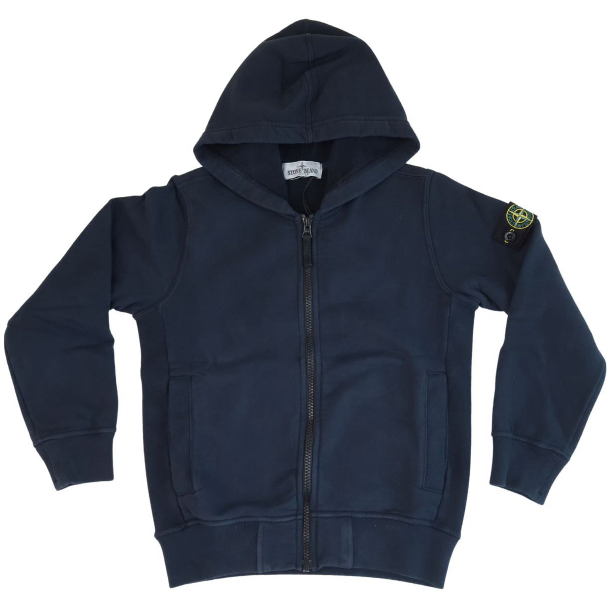 Stone Island Navy Blue Hoodie Sweater